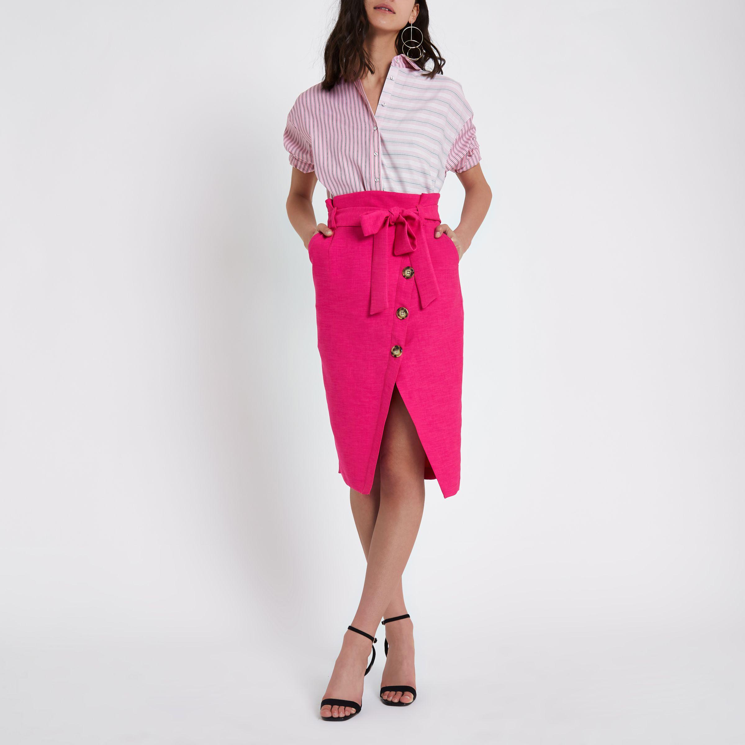 River island pink skirt Clearance