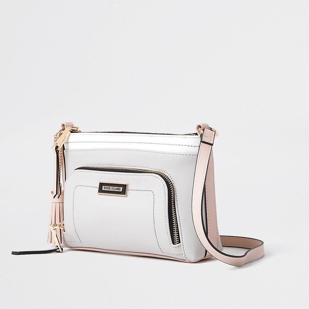river island grey cross body bag