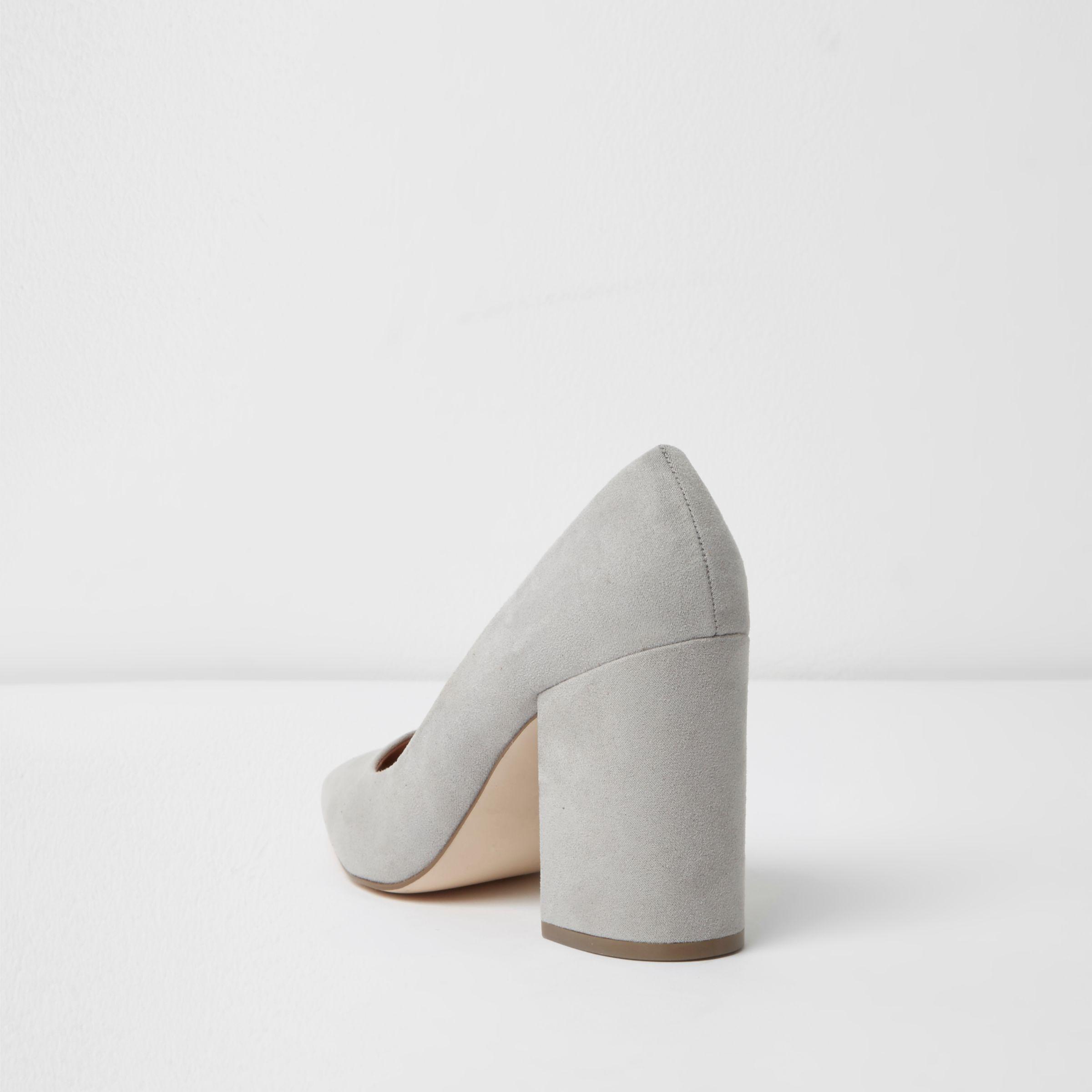 Light gray hotsell block heels