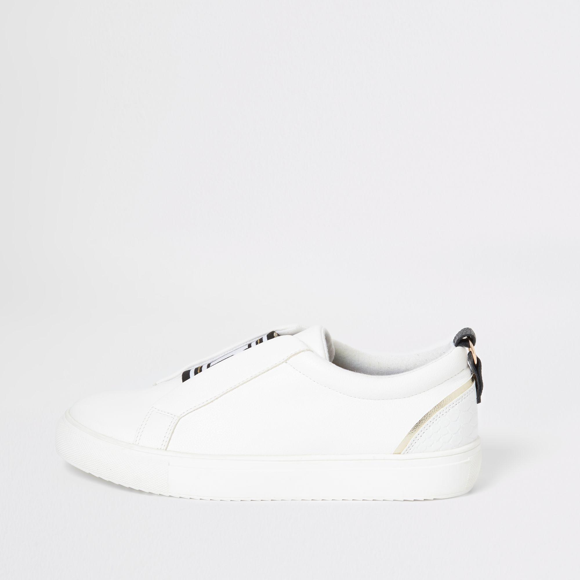 river island slip on trainers