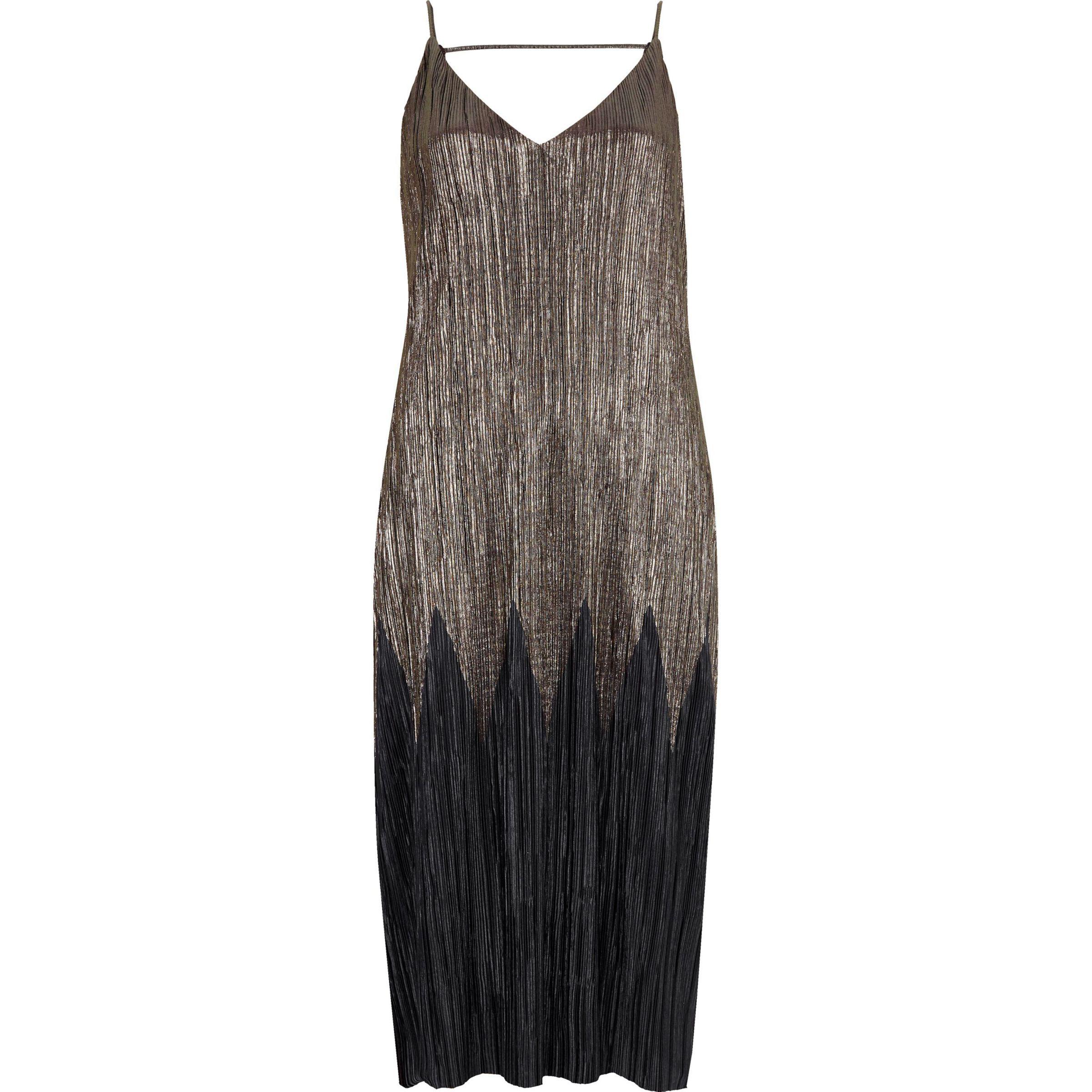 river island black and white pleated dress