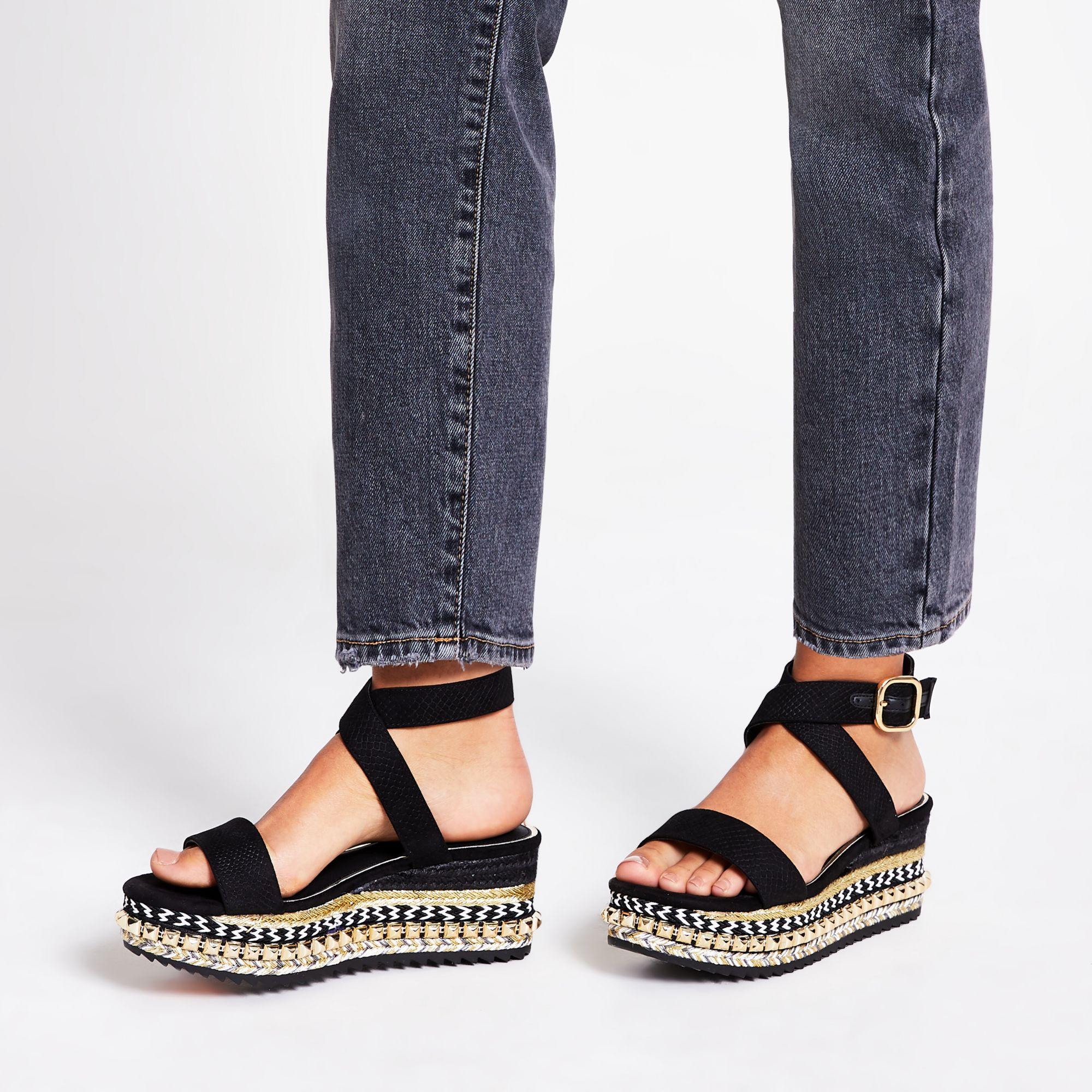 river island studded wedges