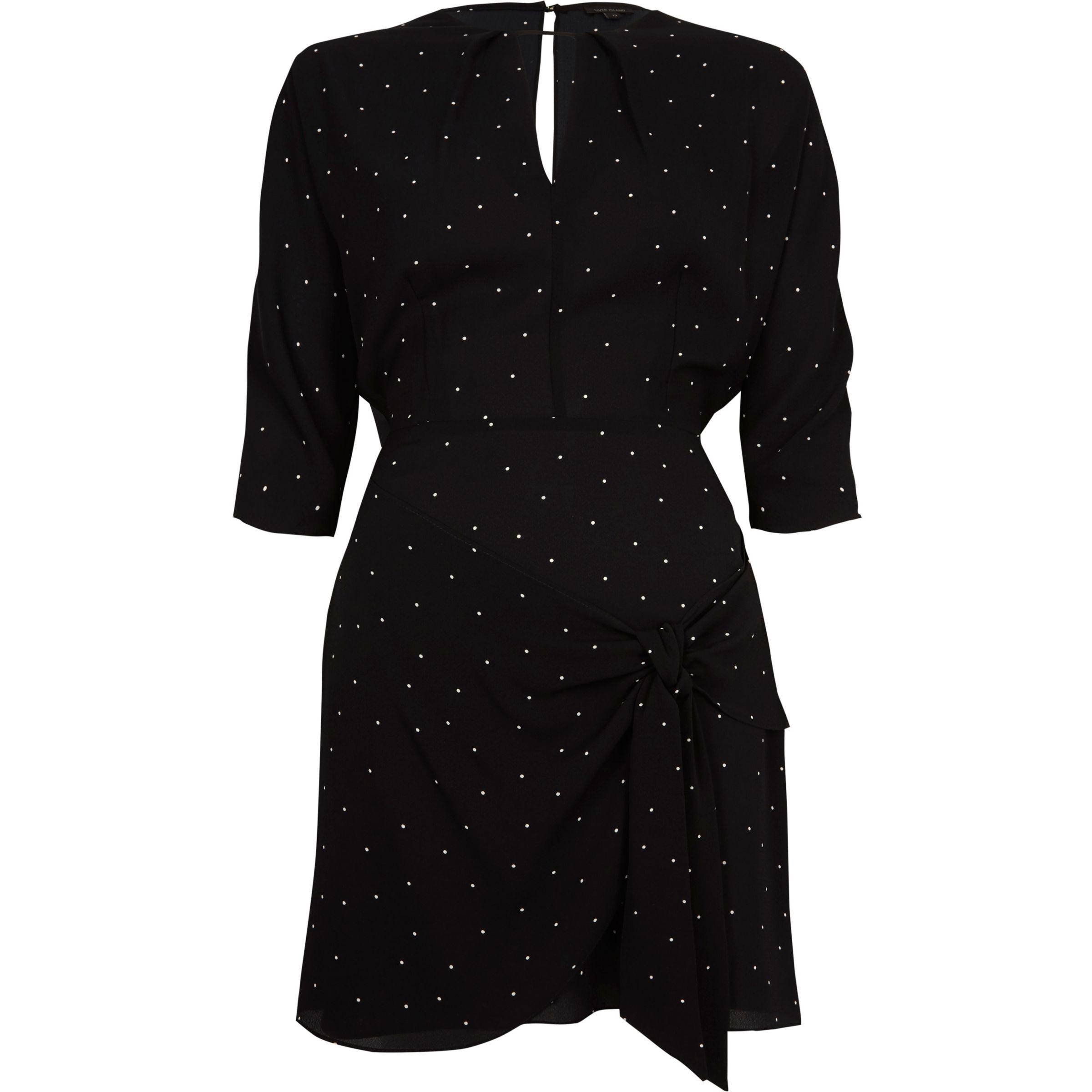 river island polka dot swing dress