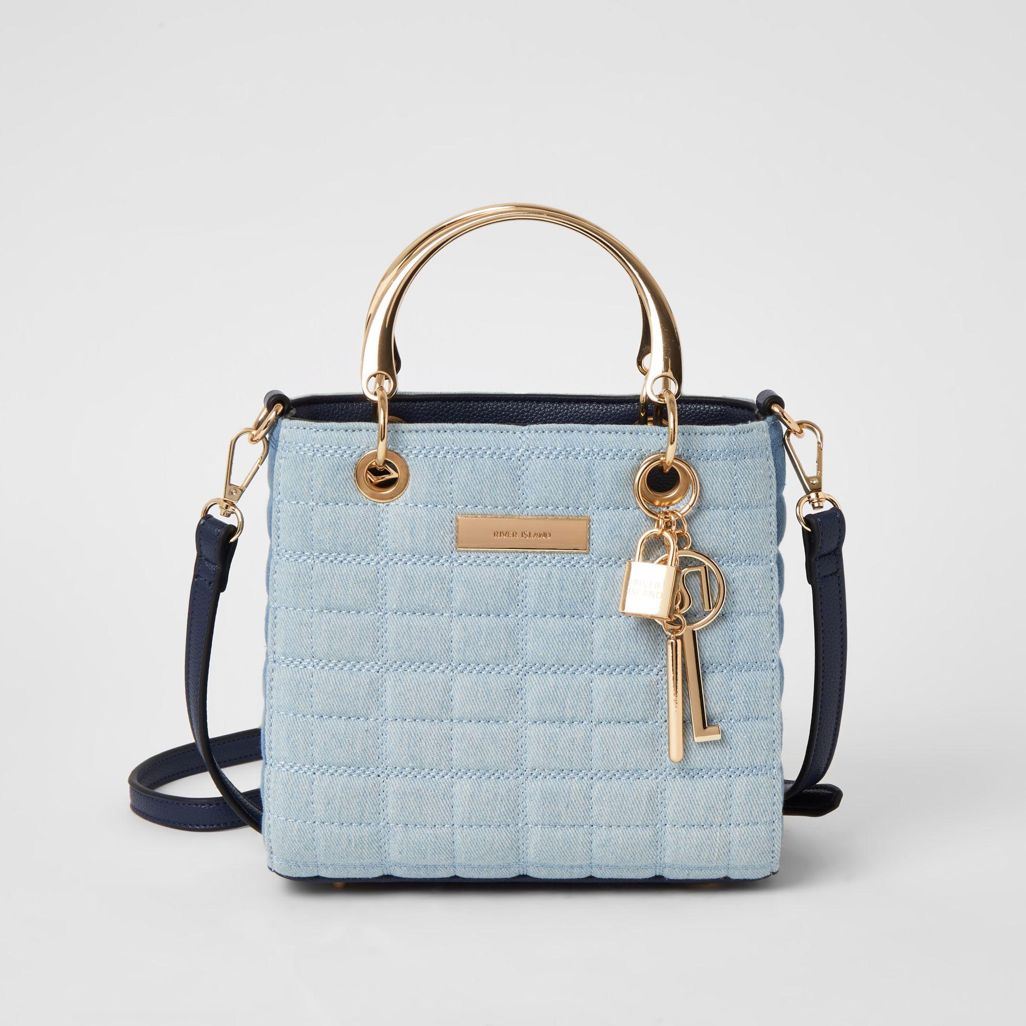 river island denim bag