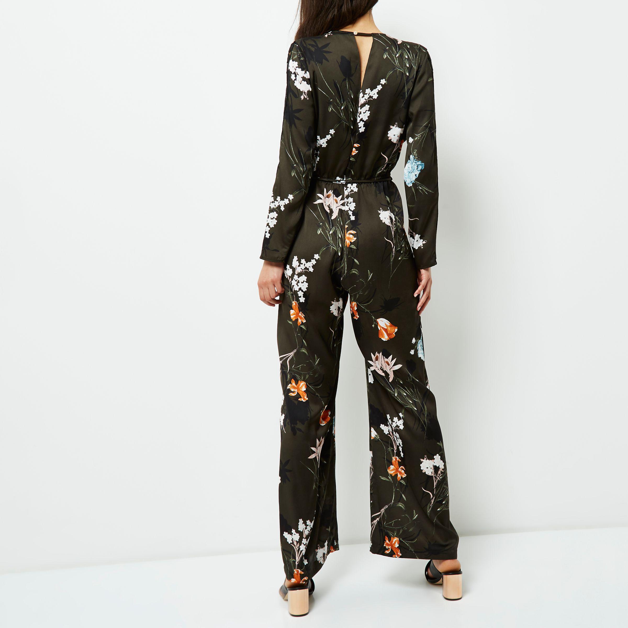 river island floral jumpsuit