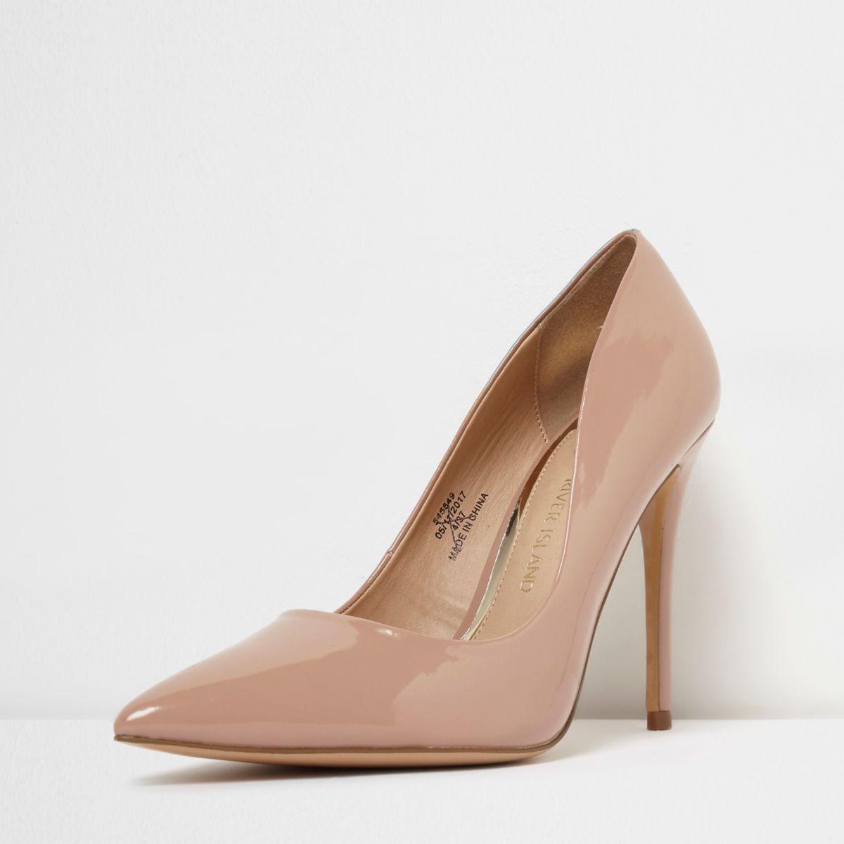 nude pink court shoes