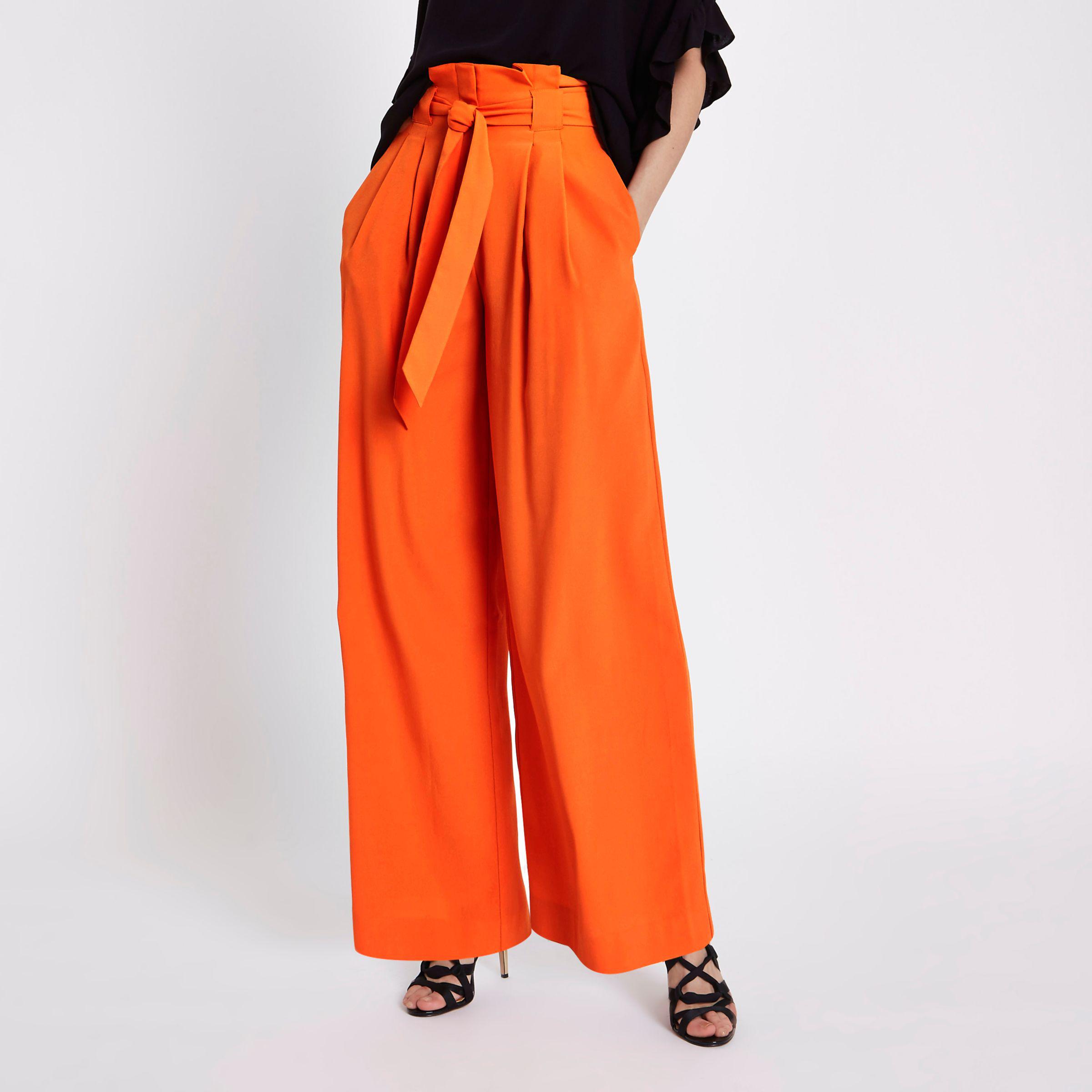 River Island Synthetic Orange Paperbag 