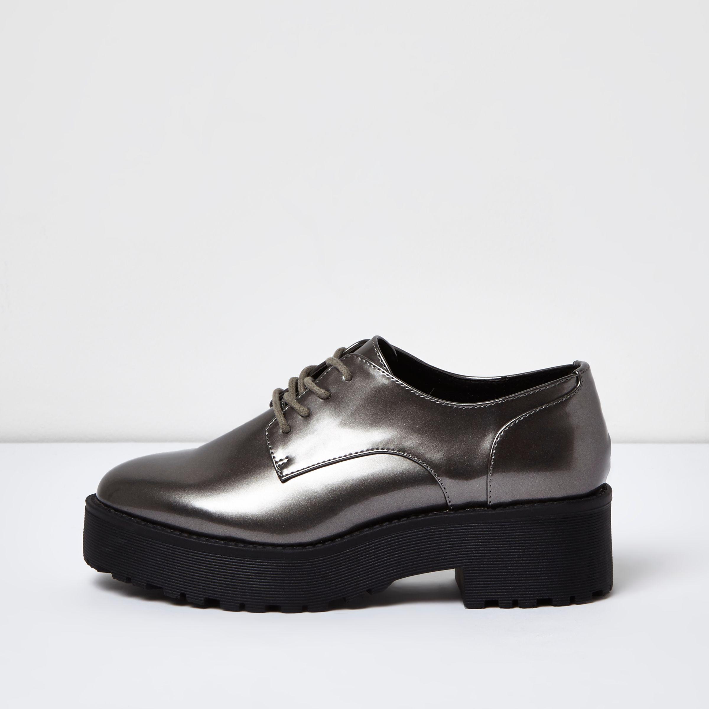 silver shoes river island