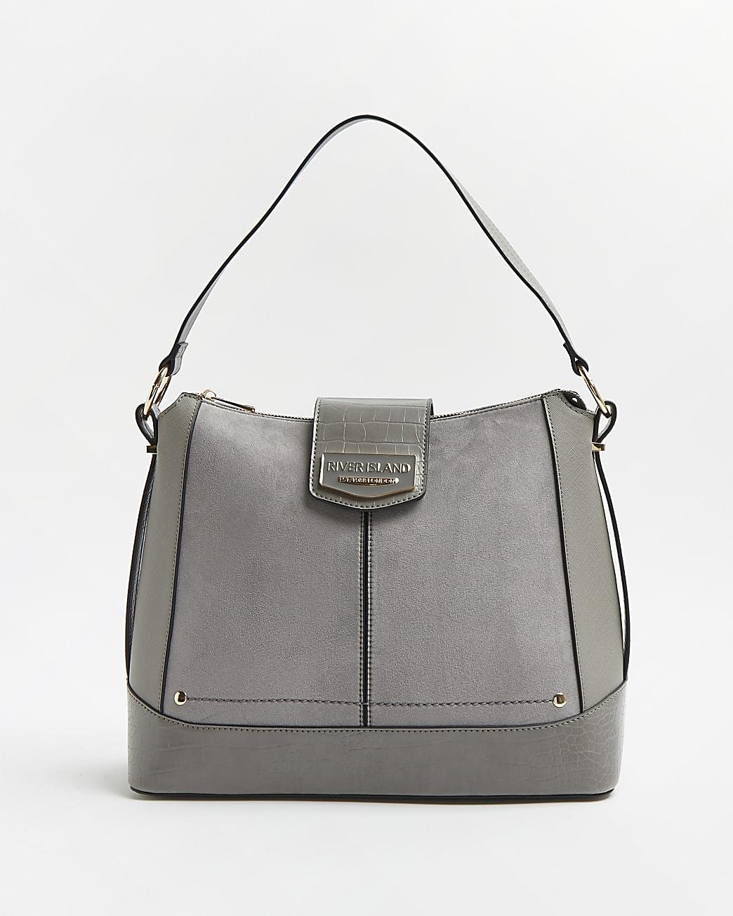 River island outlet slouch bag grey