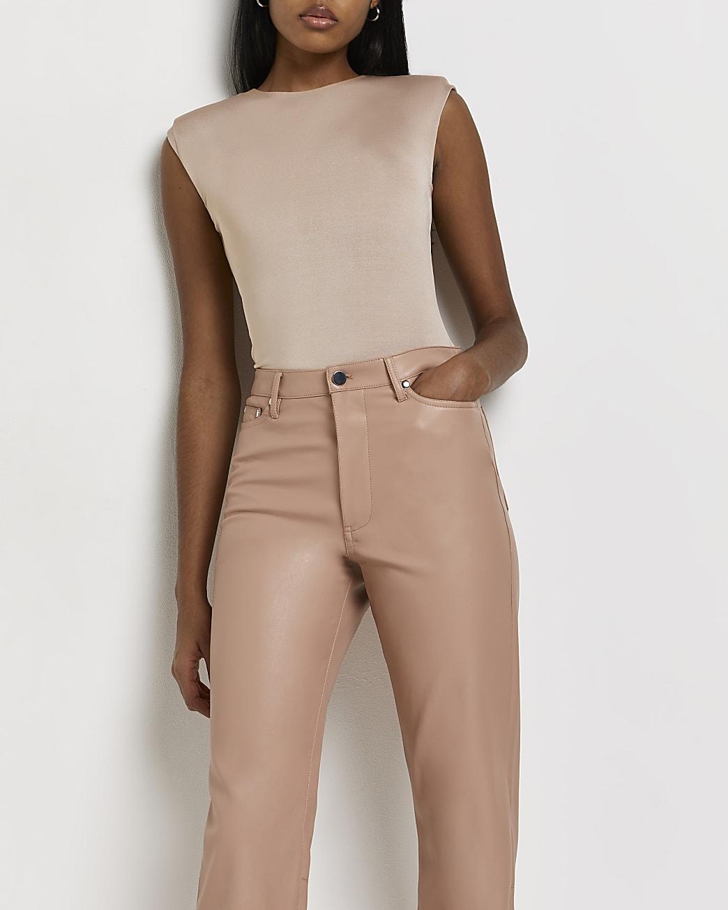 River Island Pink Faux Leather Straight 
