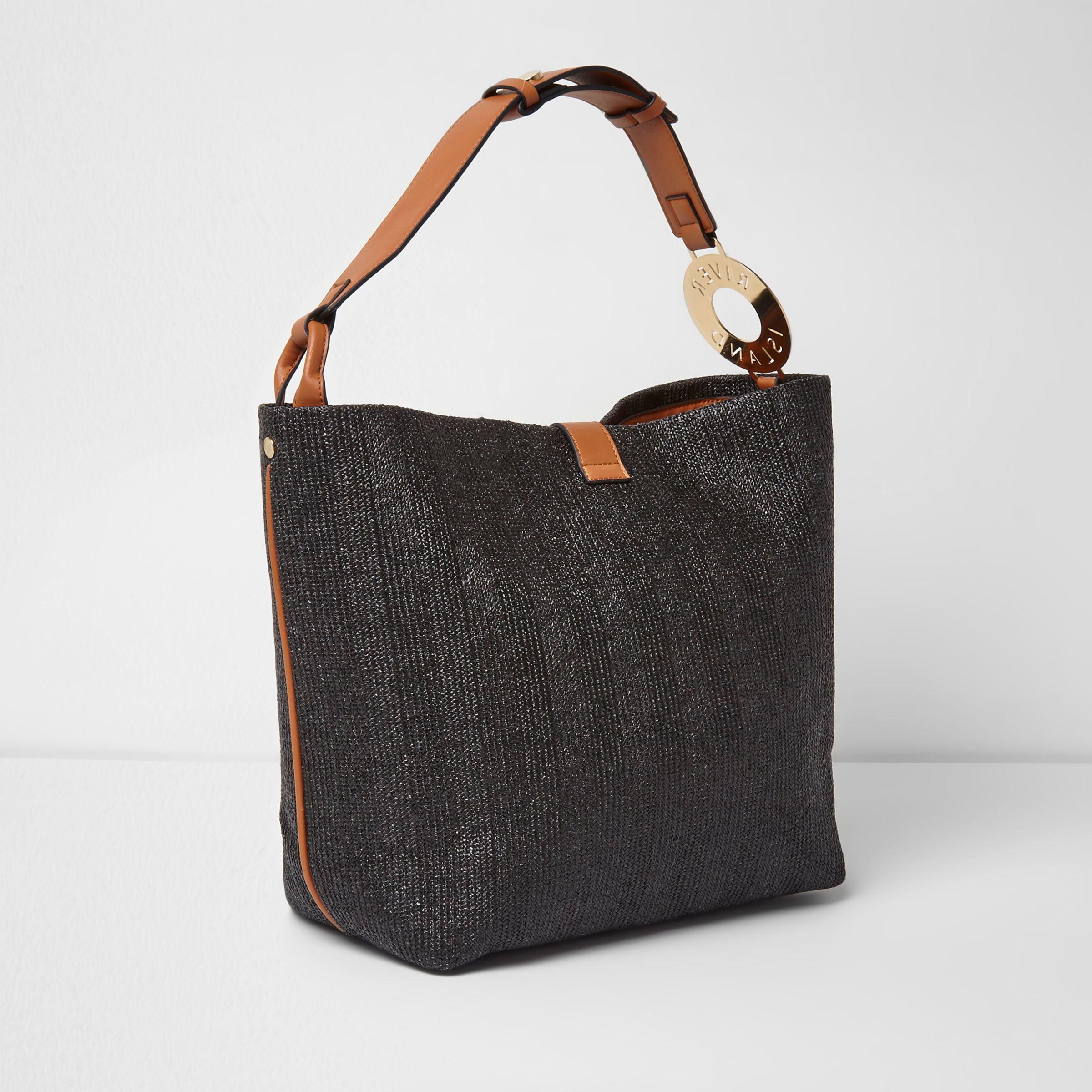 River Island Woven Small Tote Bag IUCN Water