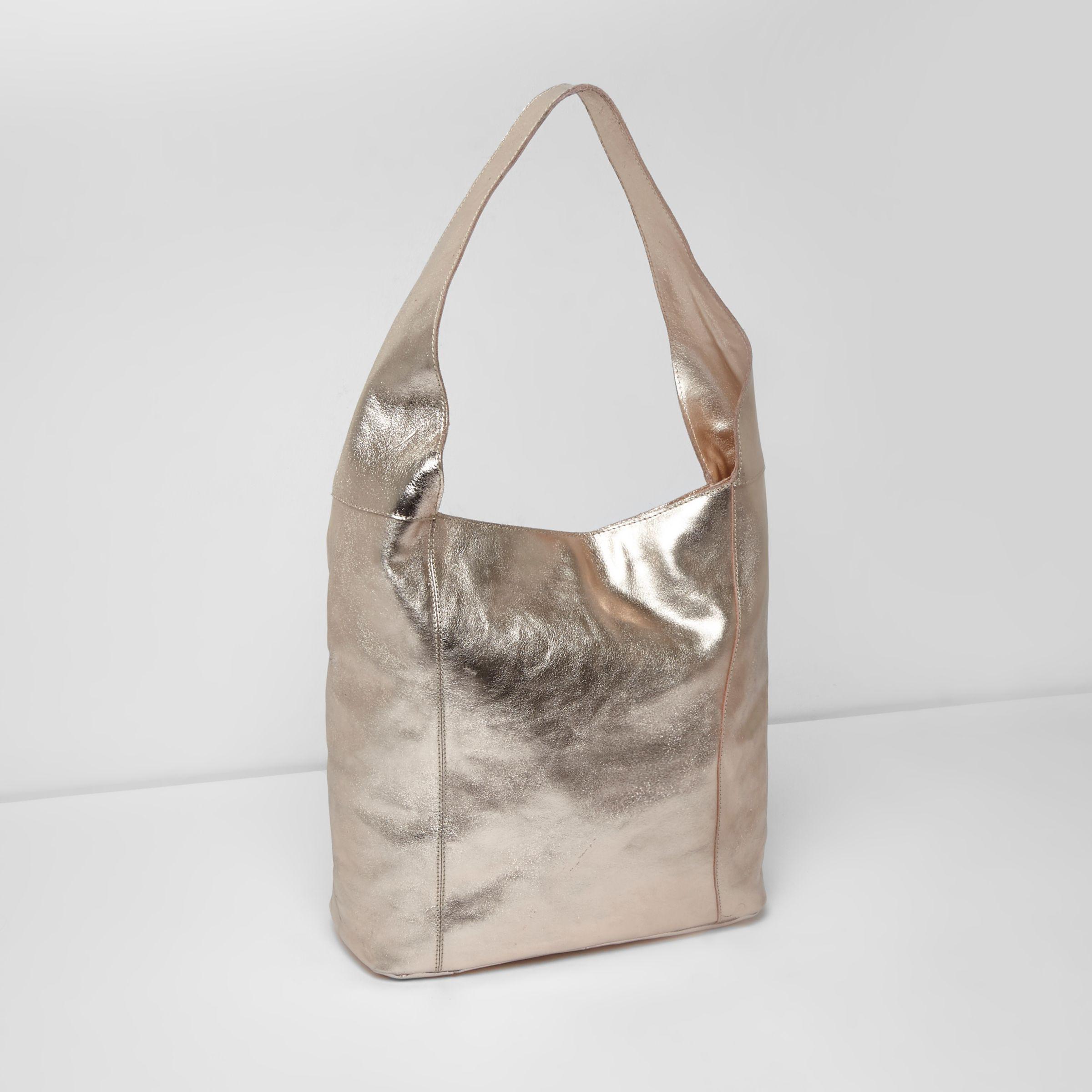 gold slouch bag