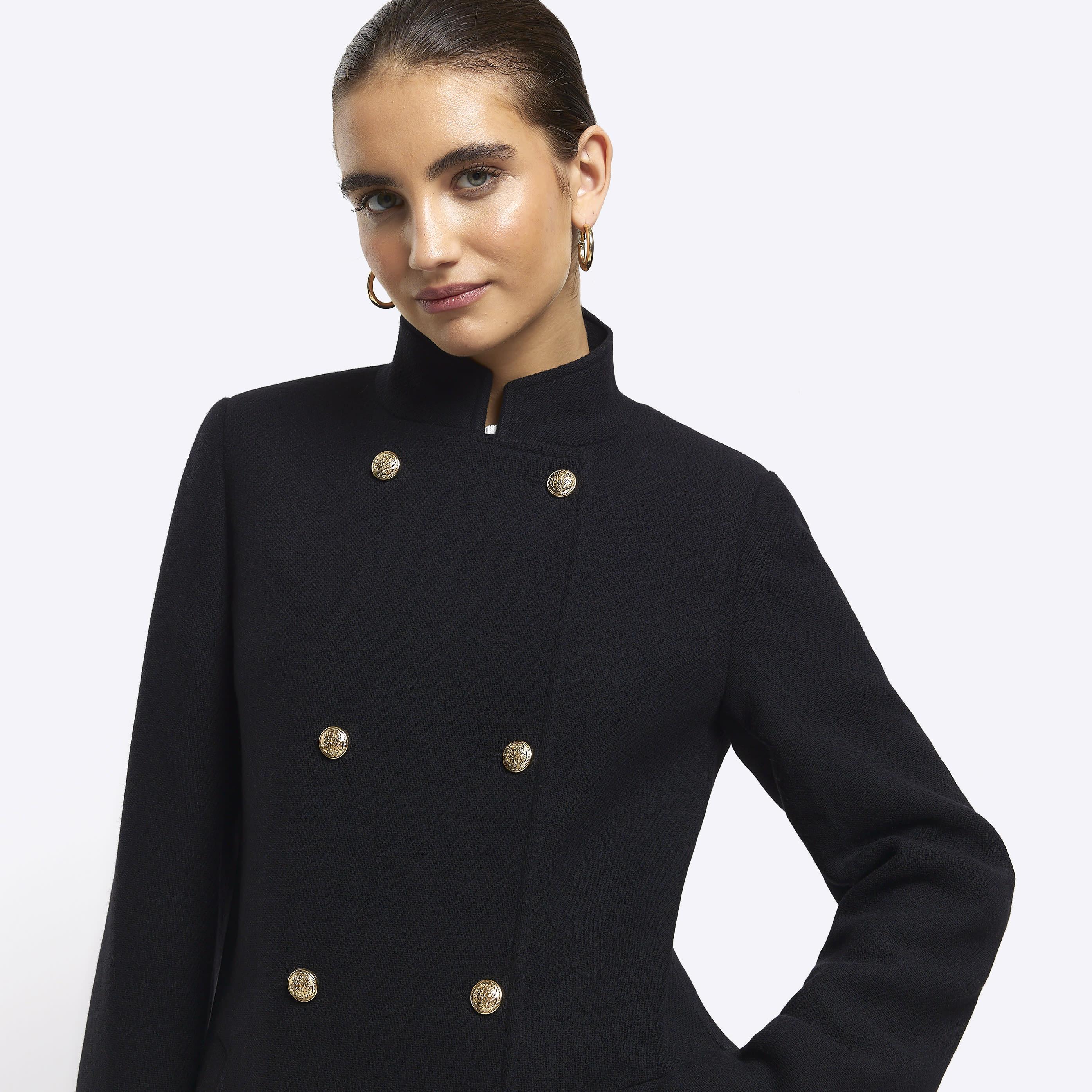 Military hot sale button coat