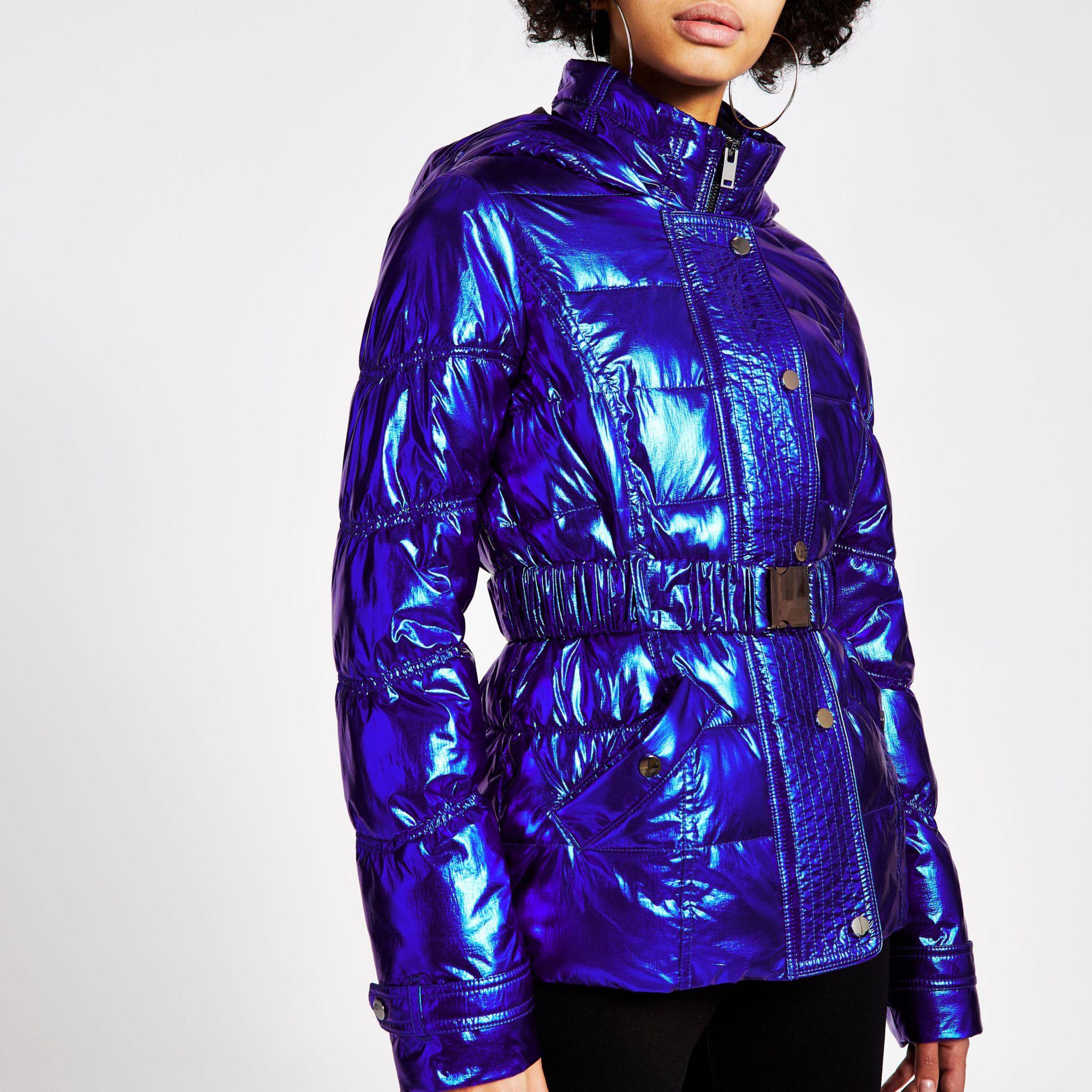 blue metallic jacket