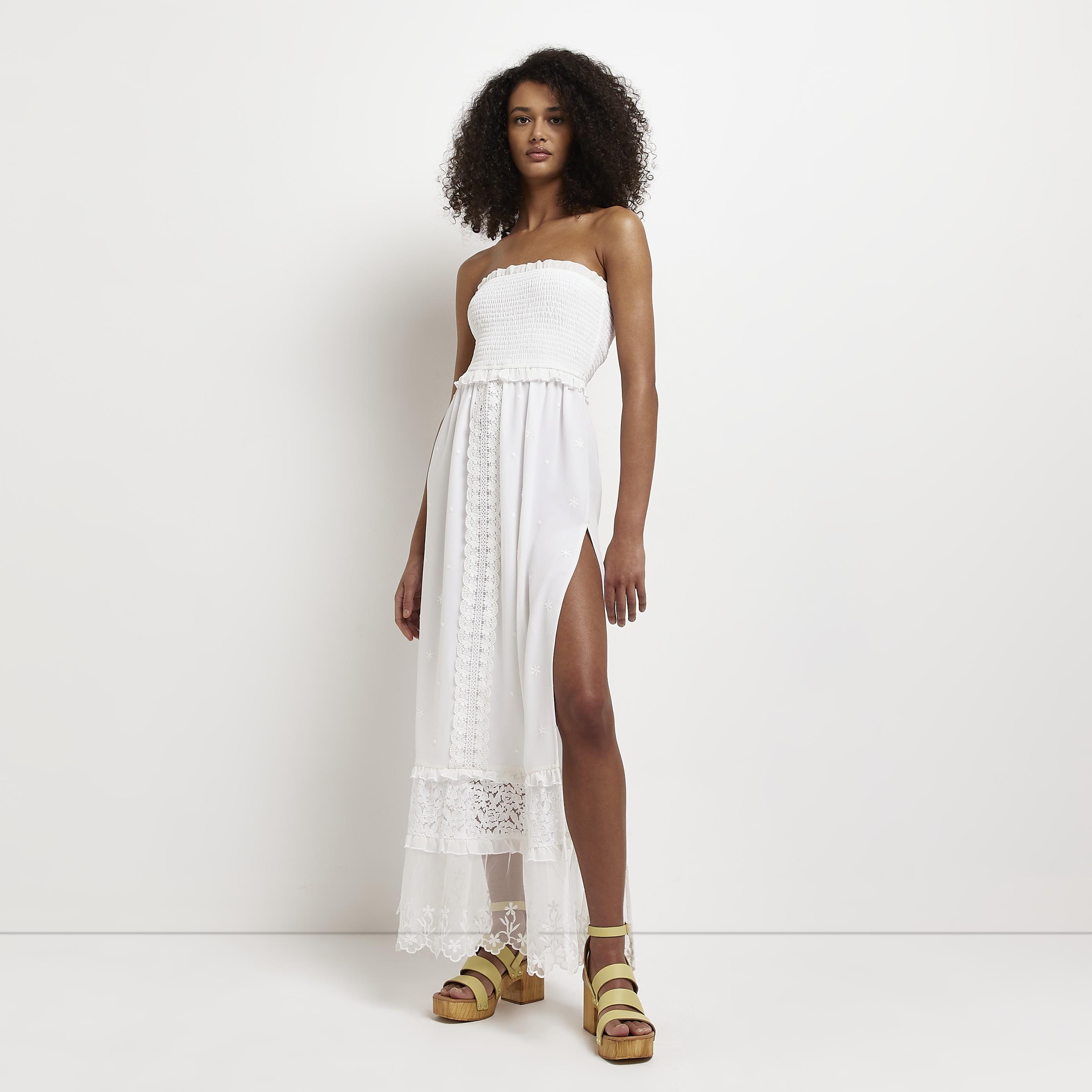 Cream hotsell bandeau dress