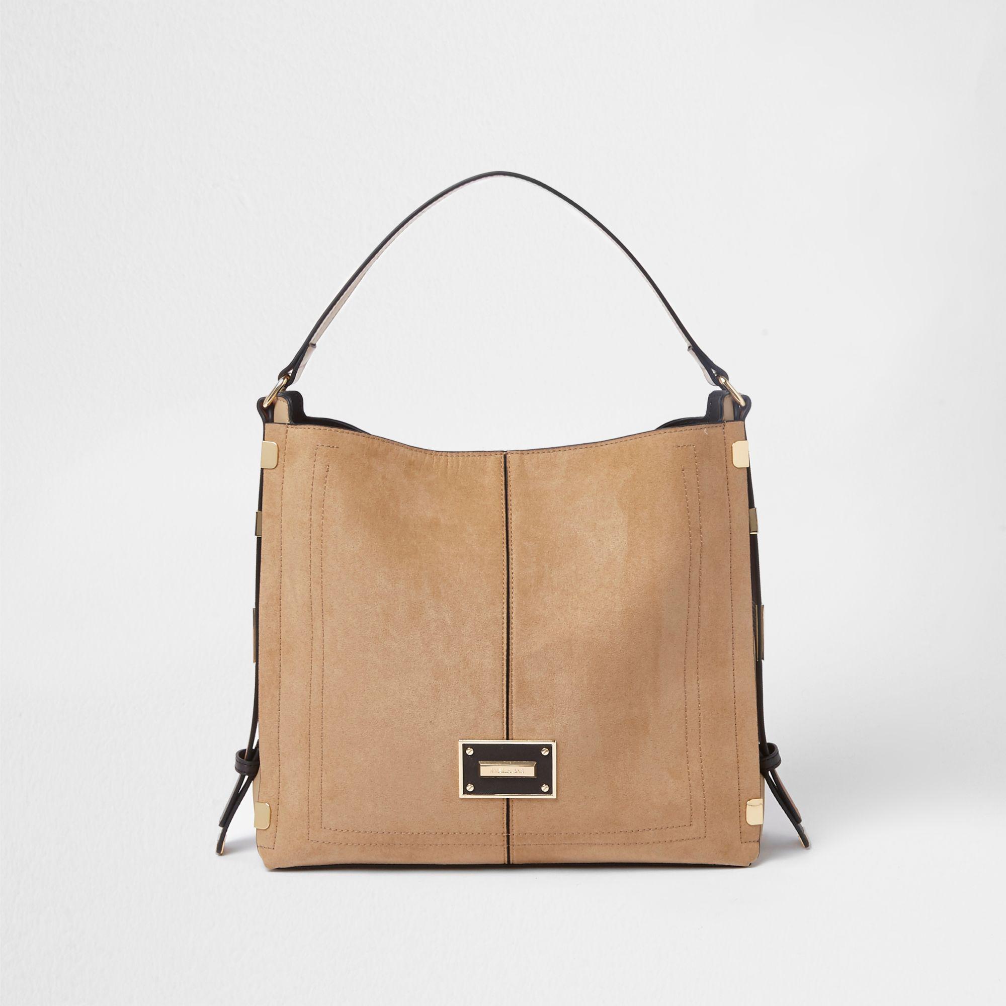beige slouch bag