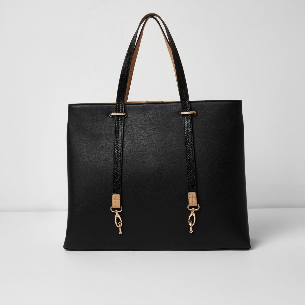 black bag with white fur