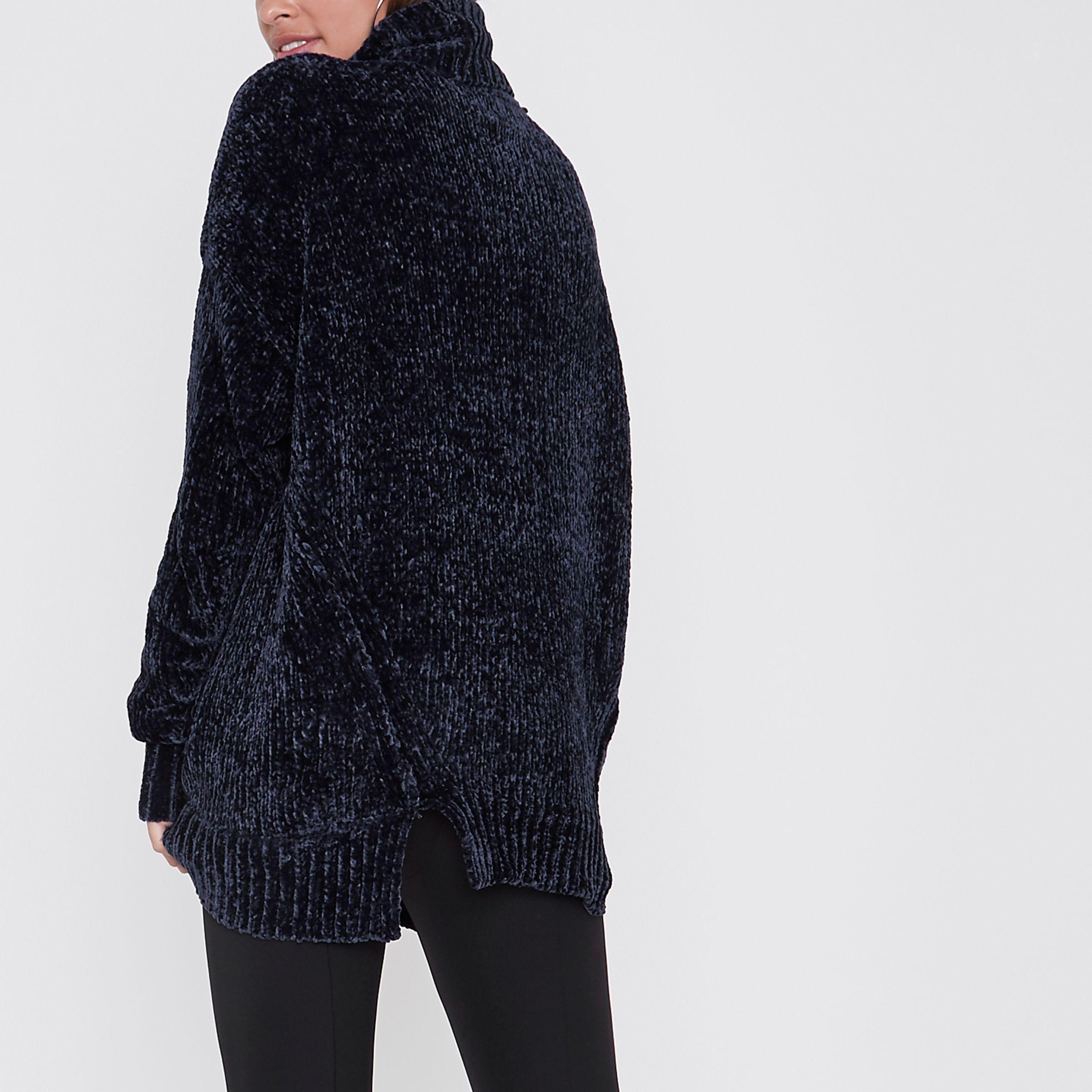 River Island Synthetic Navy Chenille 
