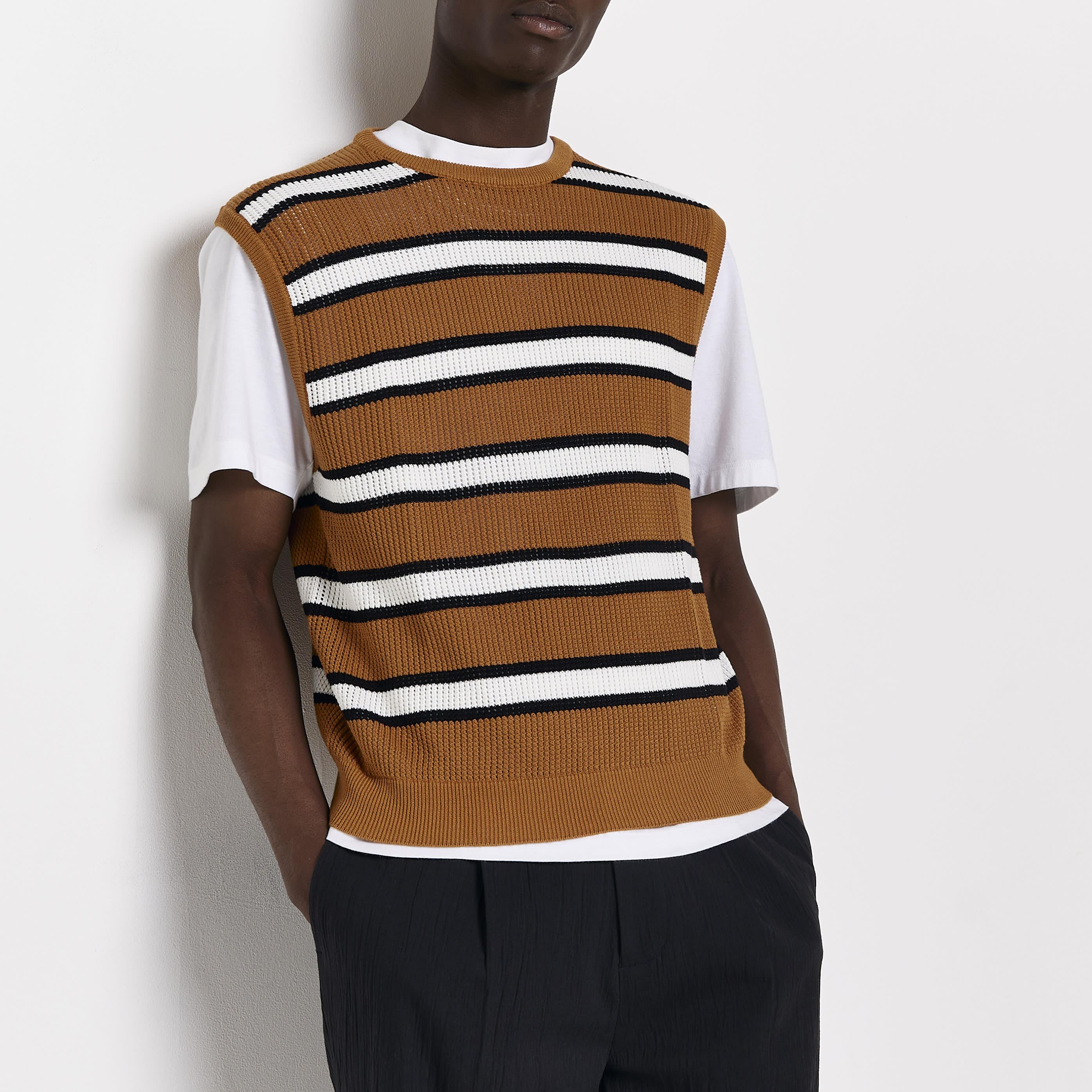Mesh Stripe Knitted Jumper 
