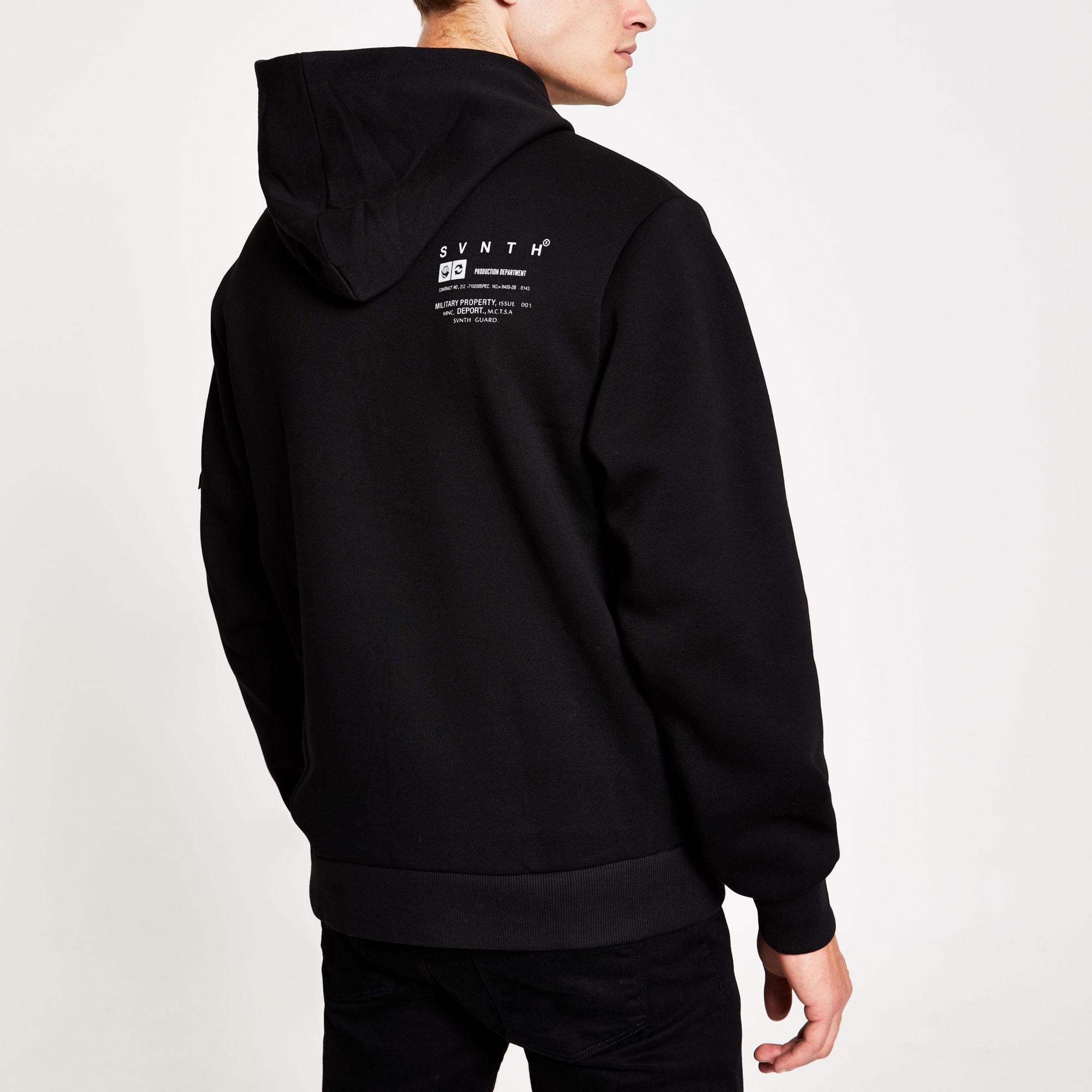 River Island Black Svnth Utility Hoodie Black Svnth Regular Fit Utility  joggers for Men | Lyst