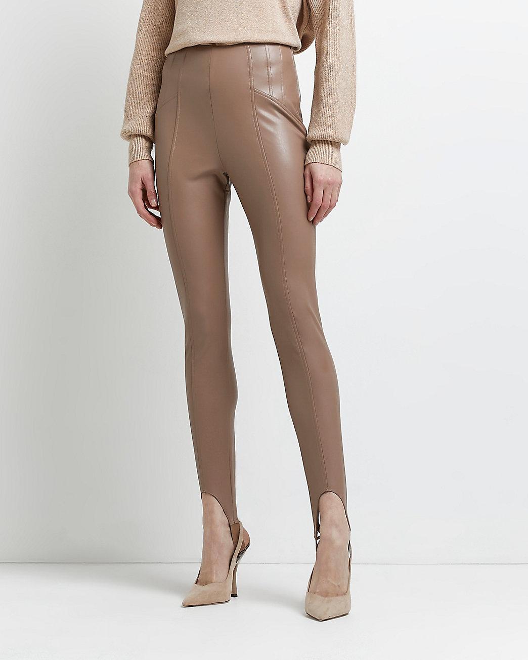 River Island Brown Faux Leather Stirrup 