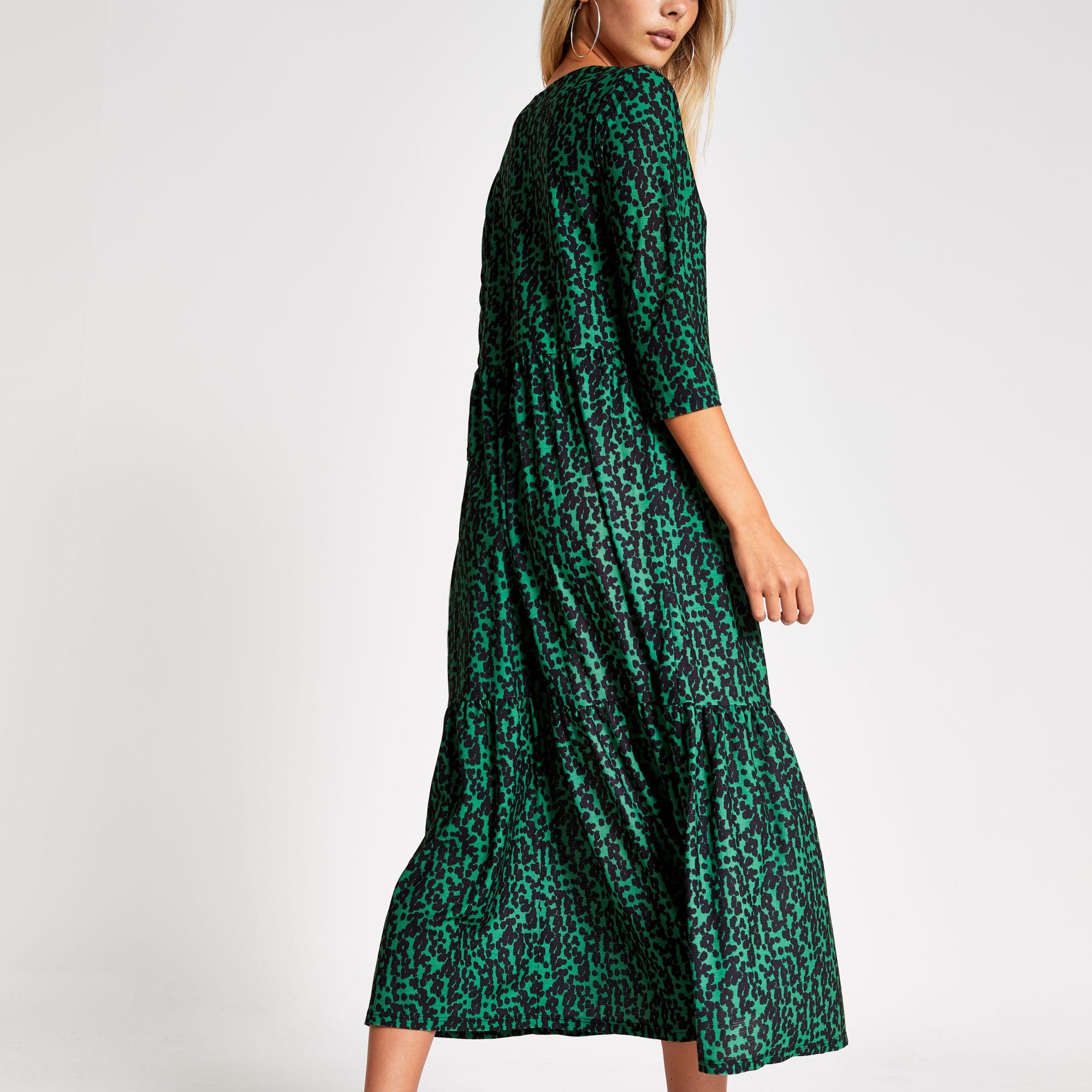 green smock dress river island