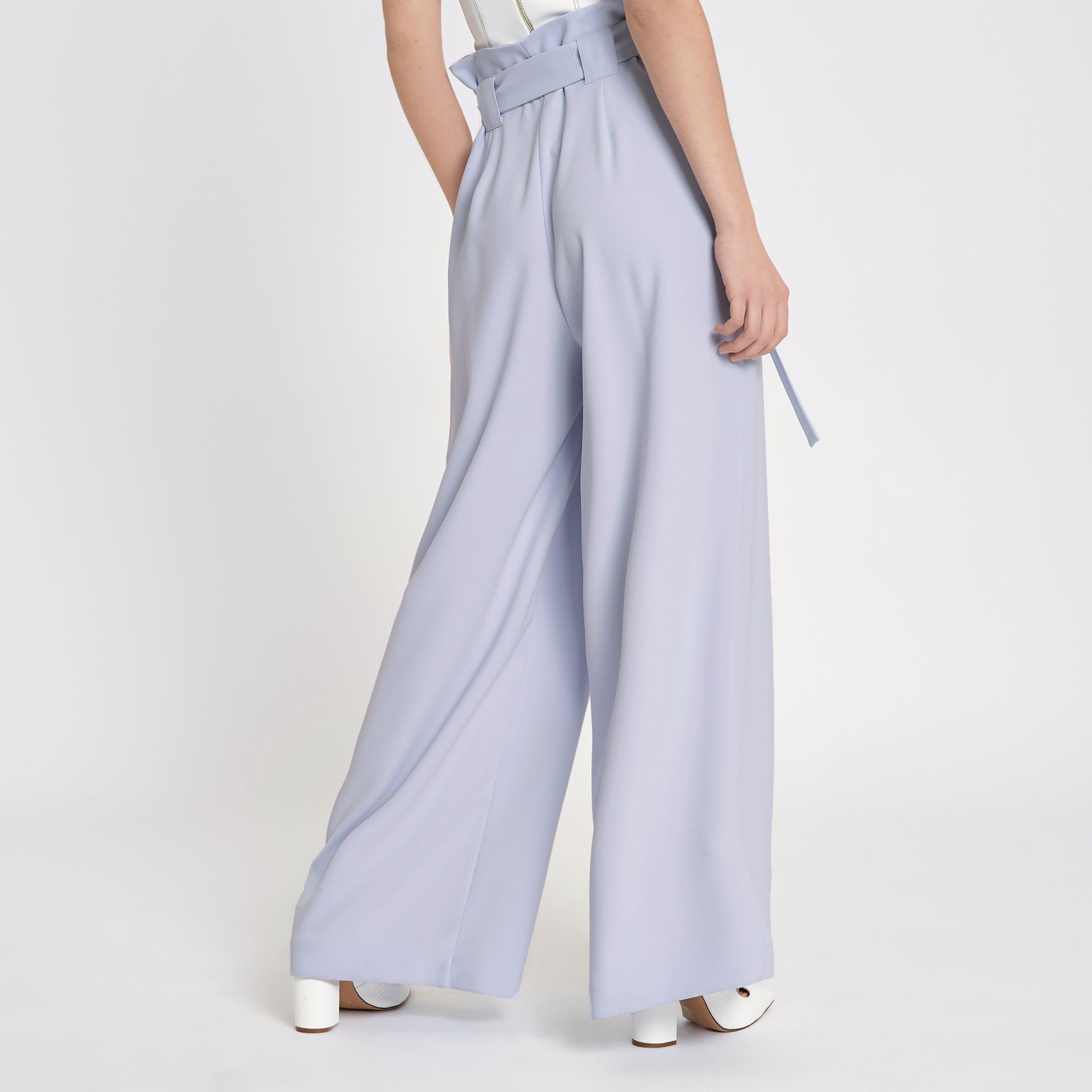 River Island Synthetic Blue Paperbag 
