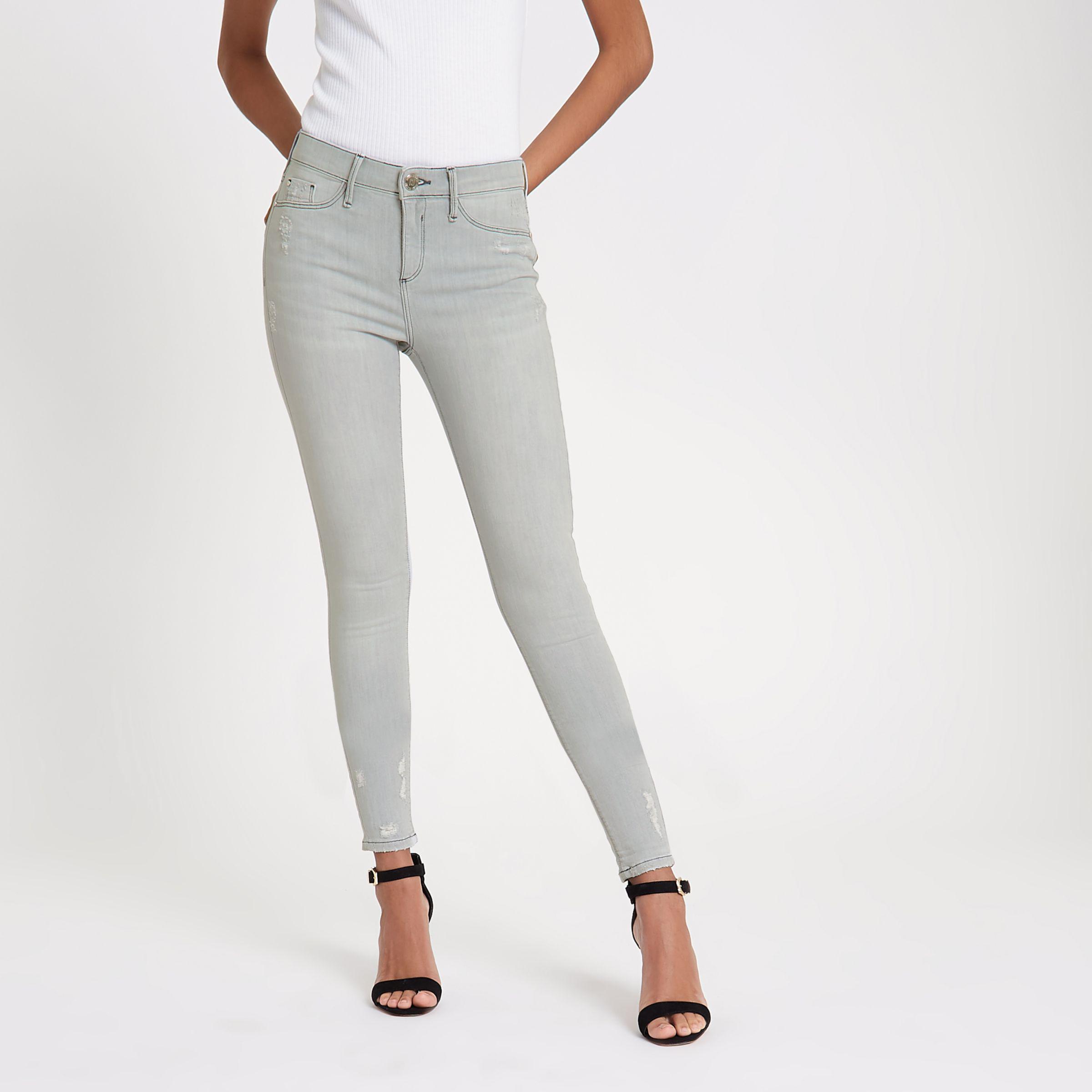 river island grey molly jeans