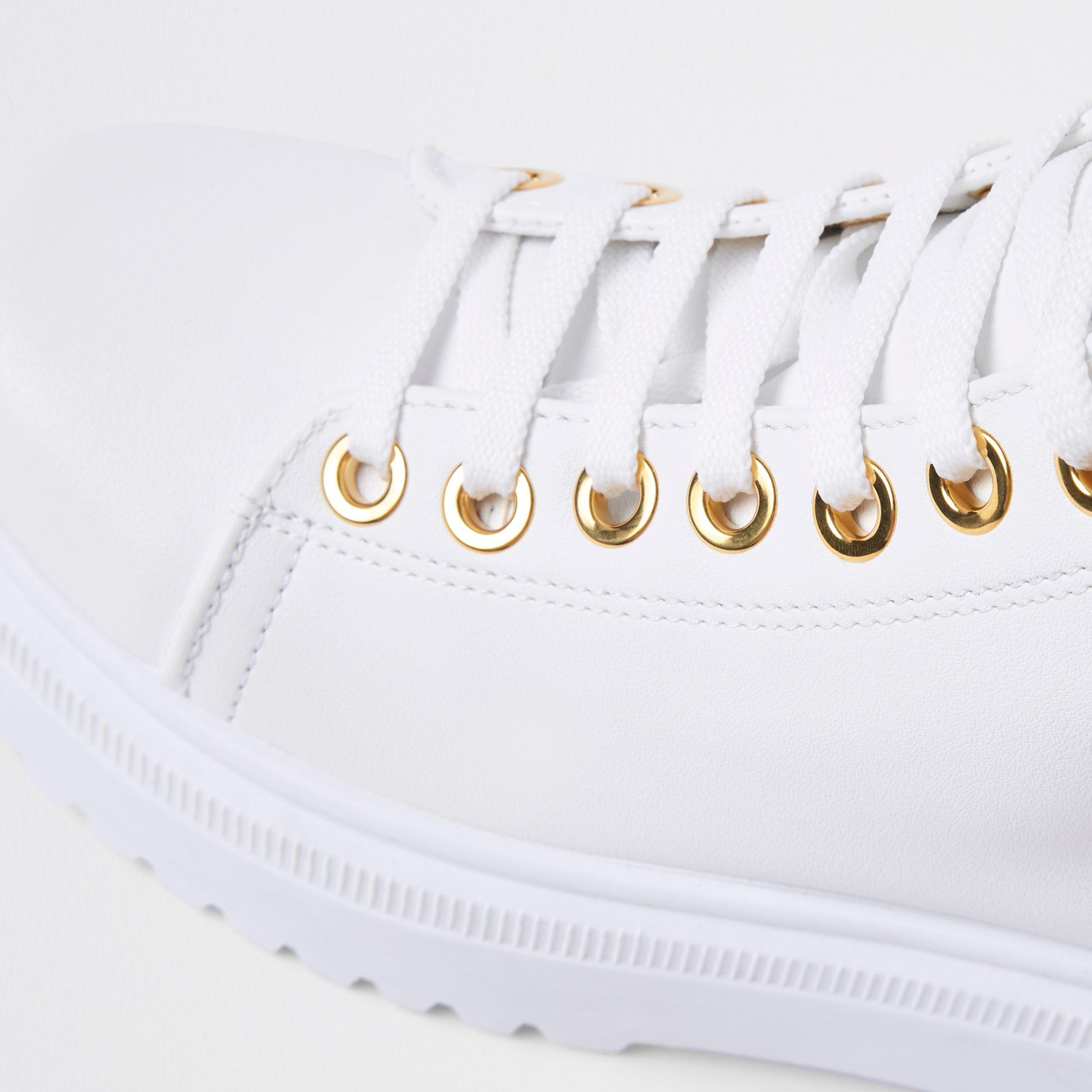 white chunky digger lace up boots