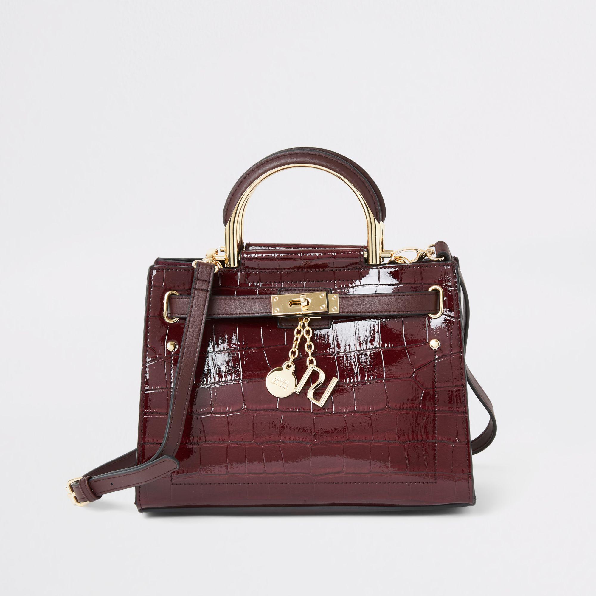 river island croc bag