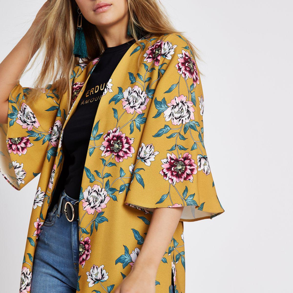 mustard kimono jacket