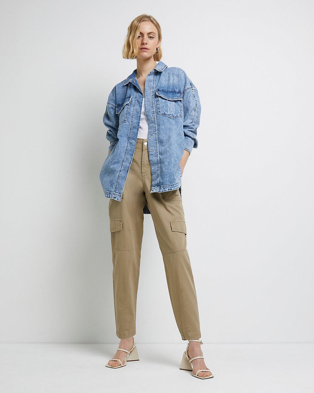 Blue Denim Oversized Shacket 