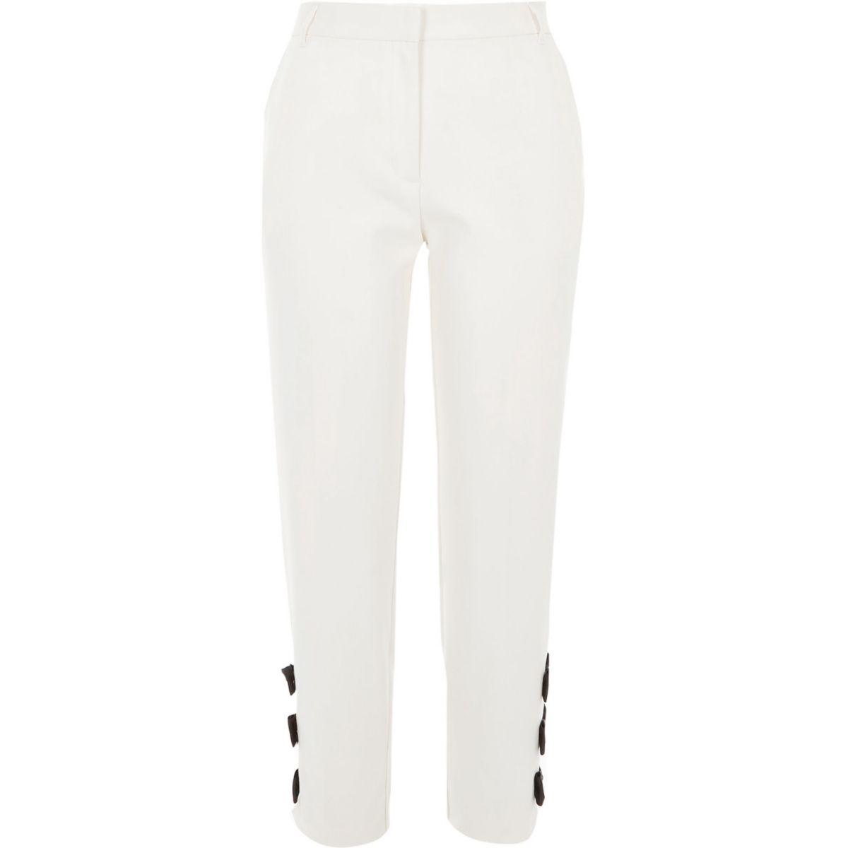 cream cigarette pants