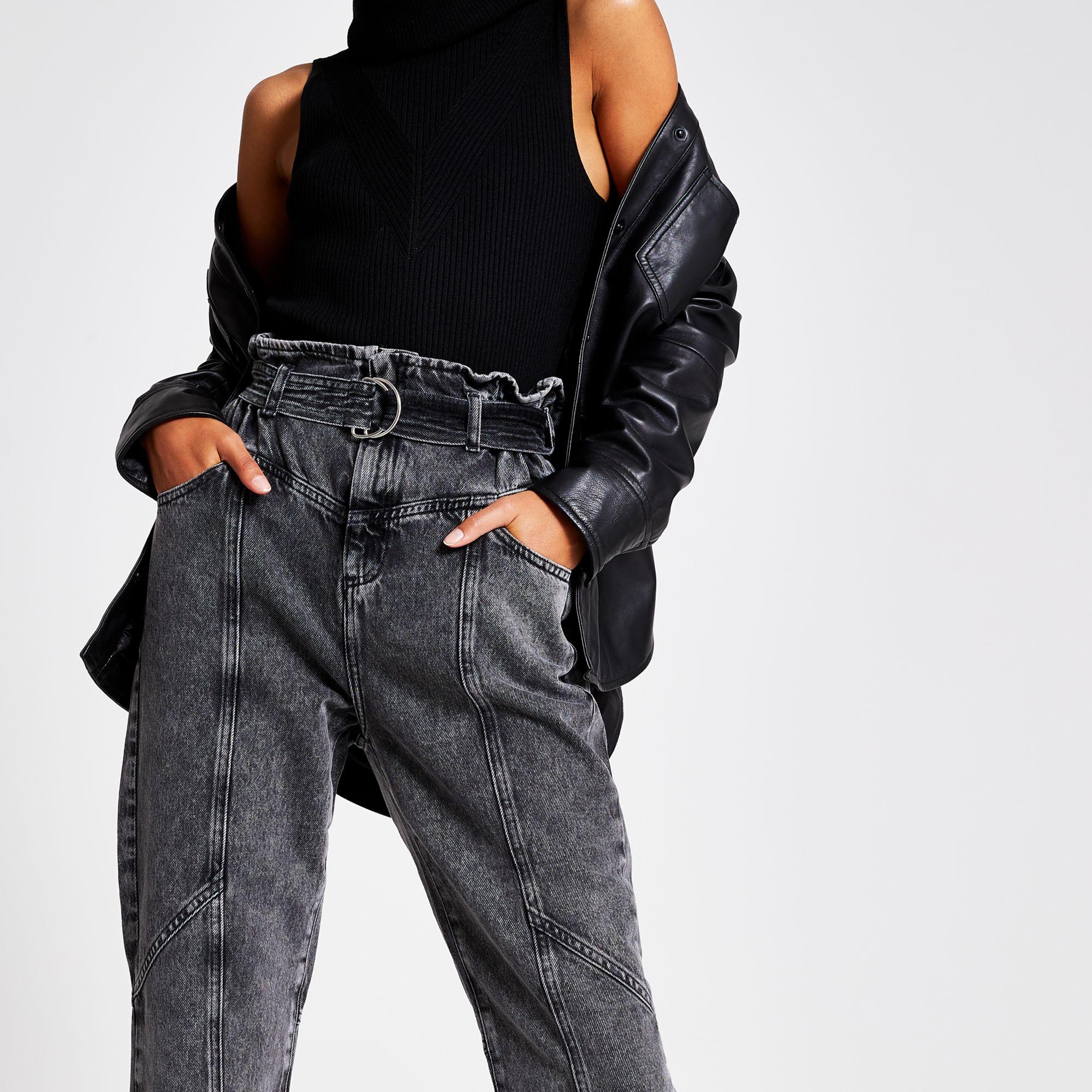 paperbag jeans grey