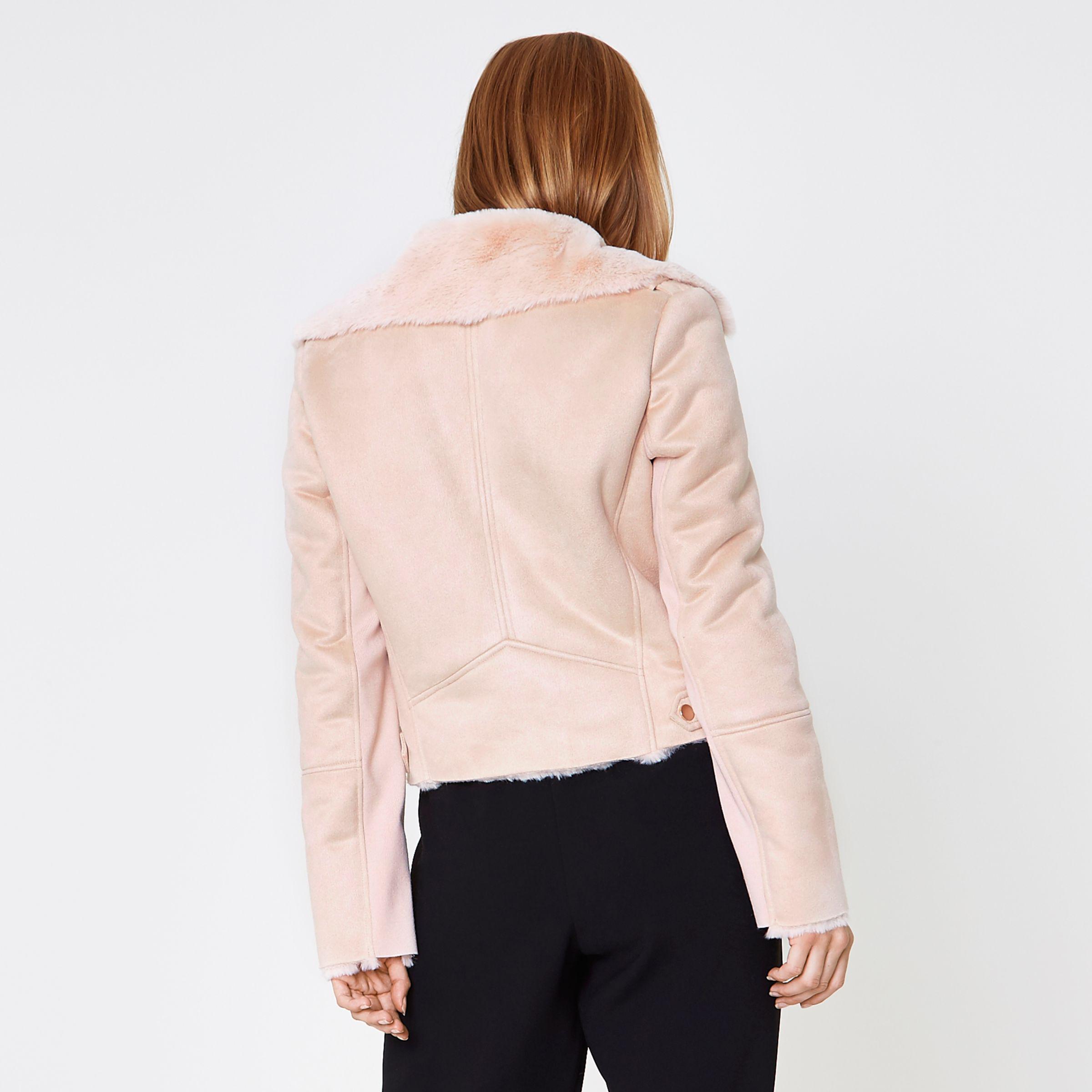 light pink faux leather jacket