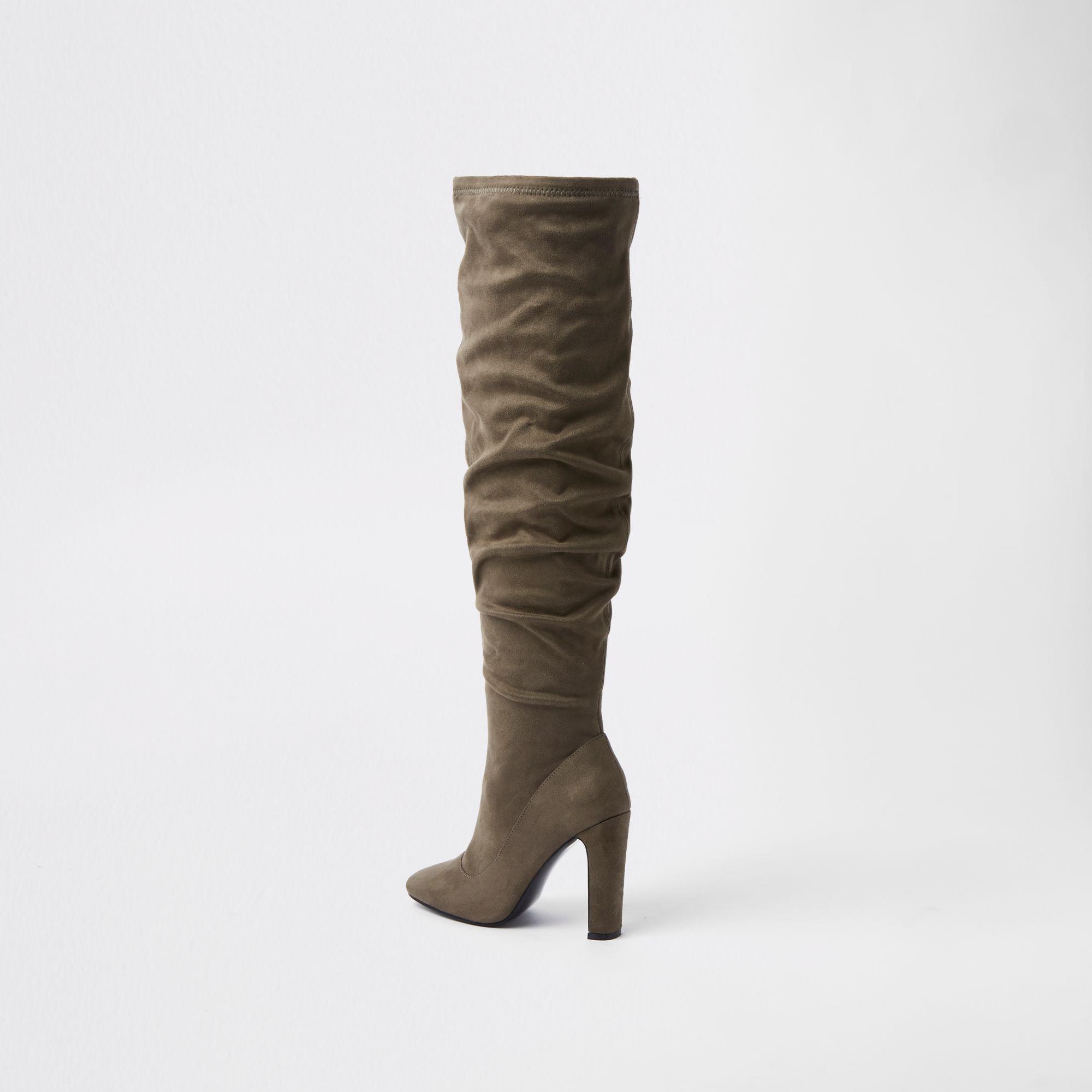 slouch boots over the knee
