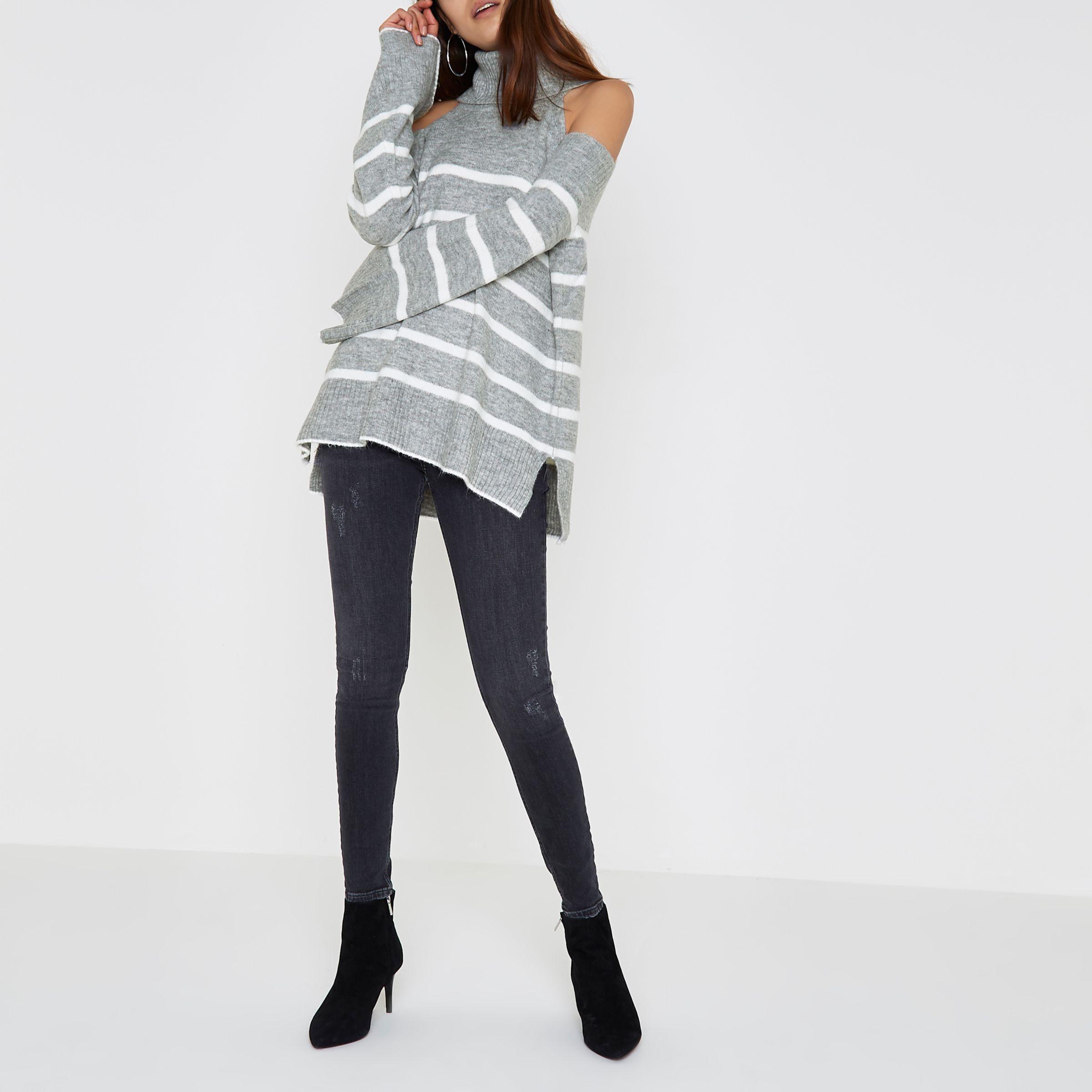 river island grey jumper