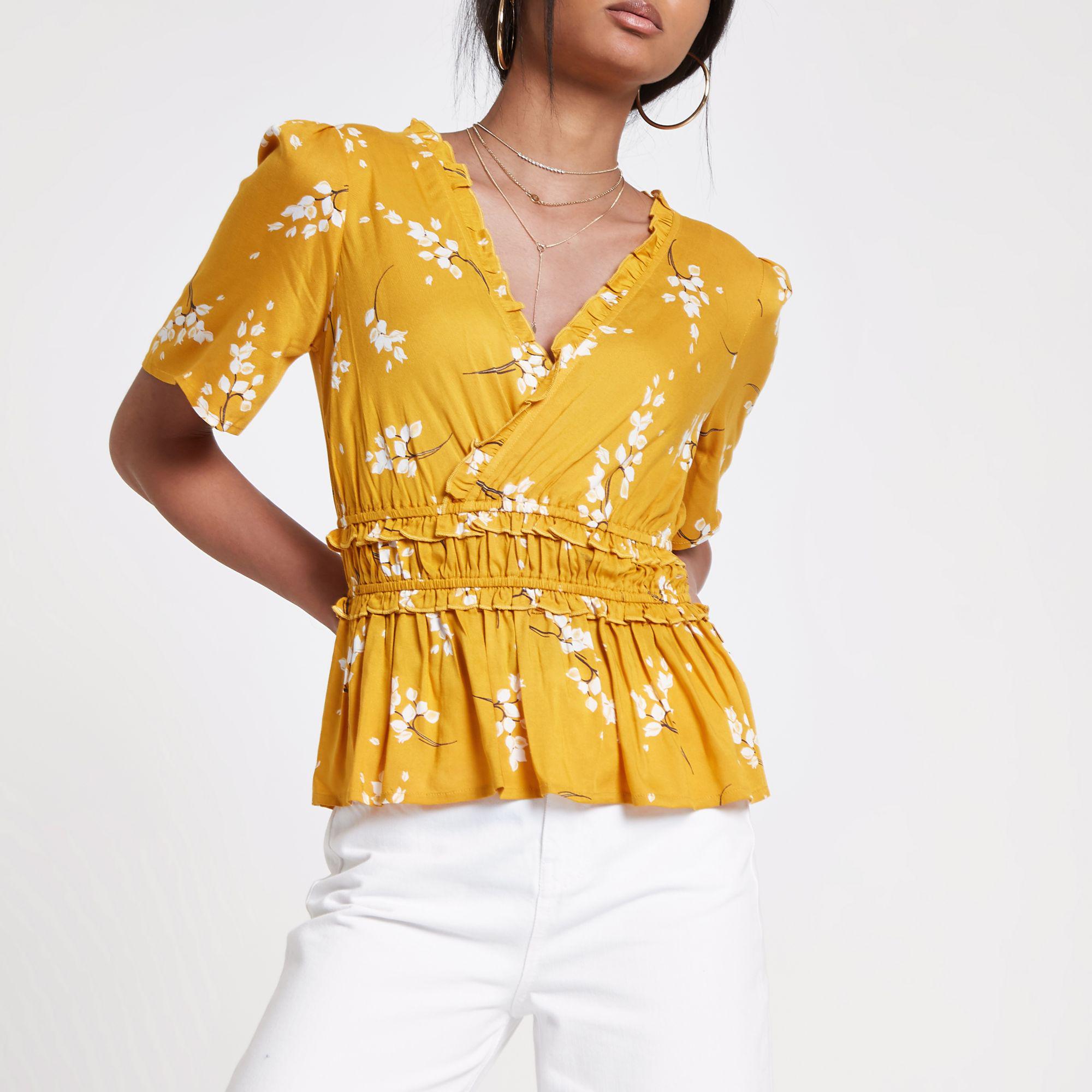 river island yellow top