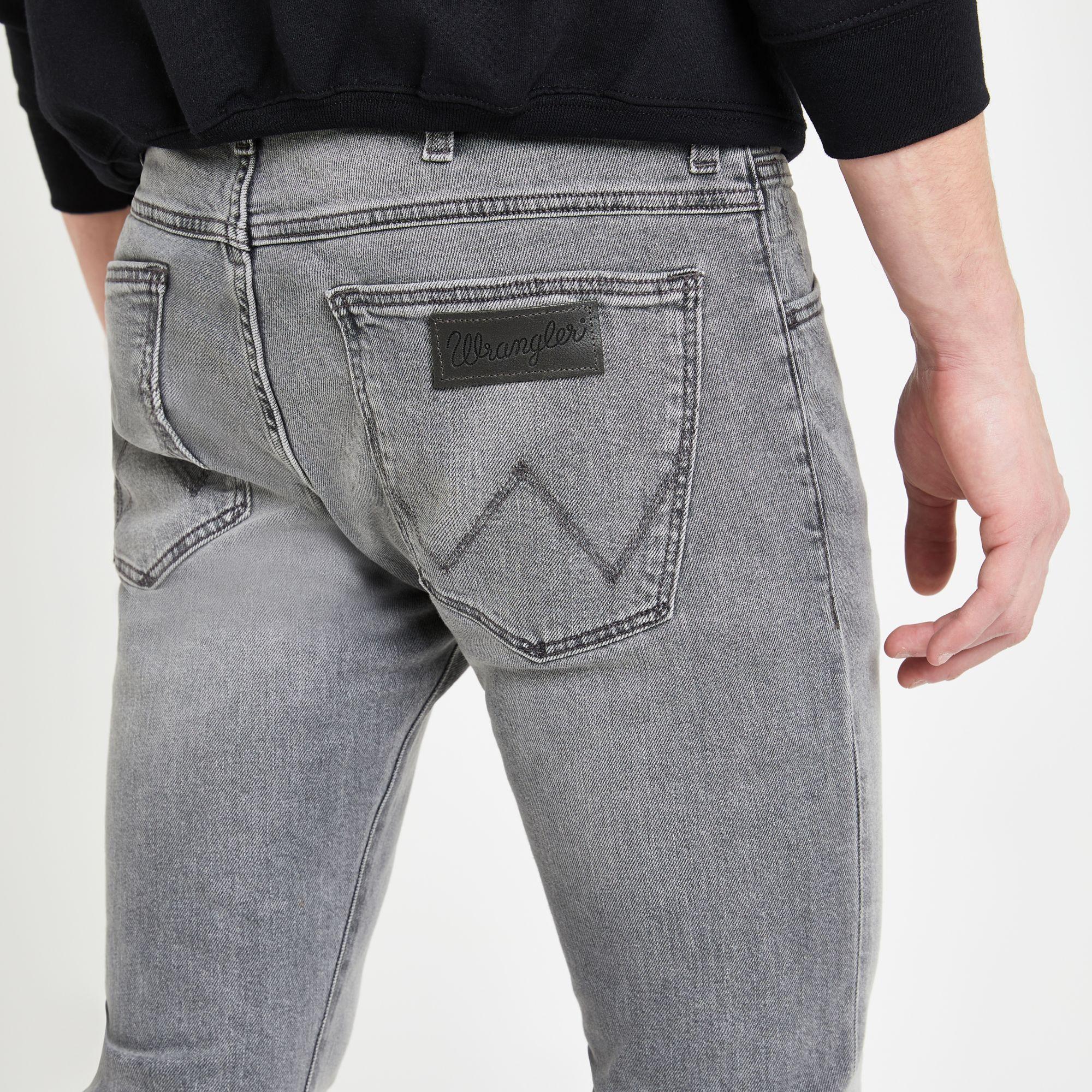 Wrangler Denim Wrangler Light Grey Bryson Skinny Jeans in Gray for Men ...