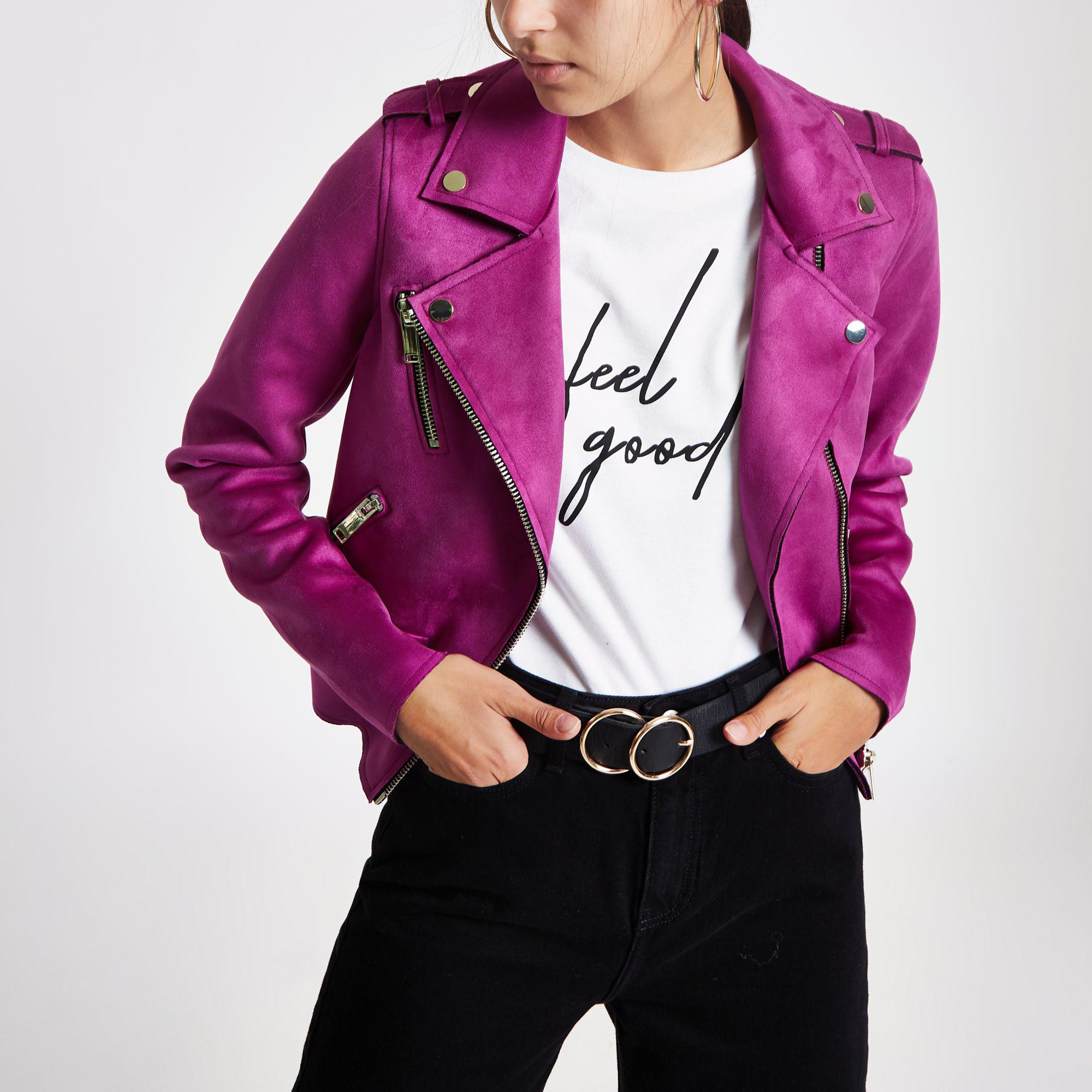purple suede jacket