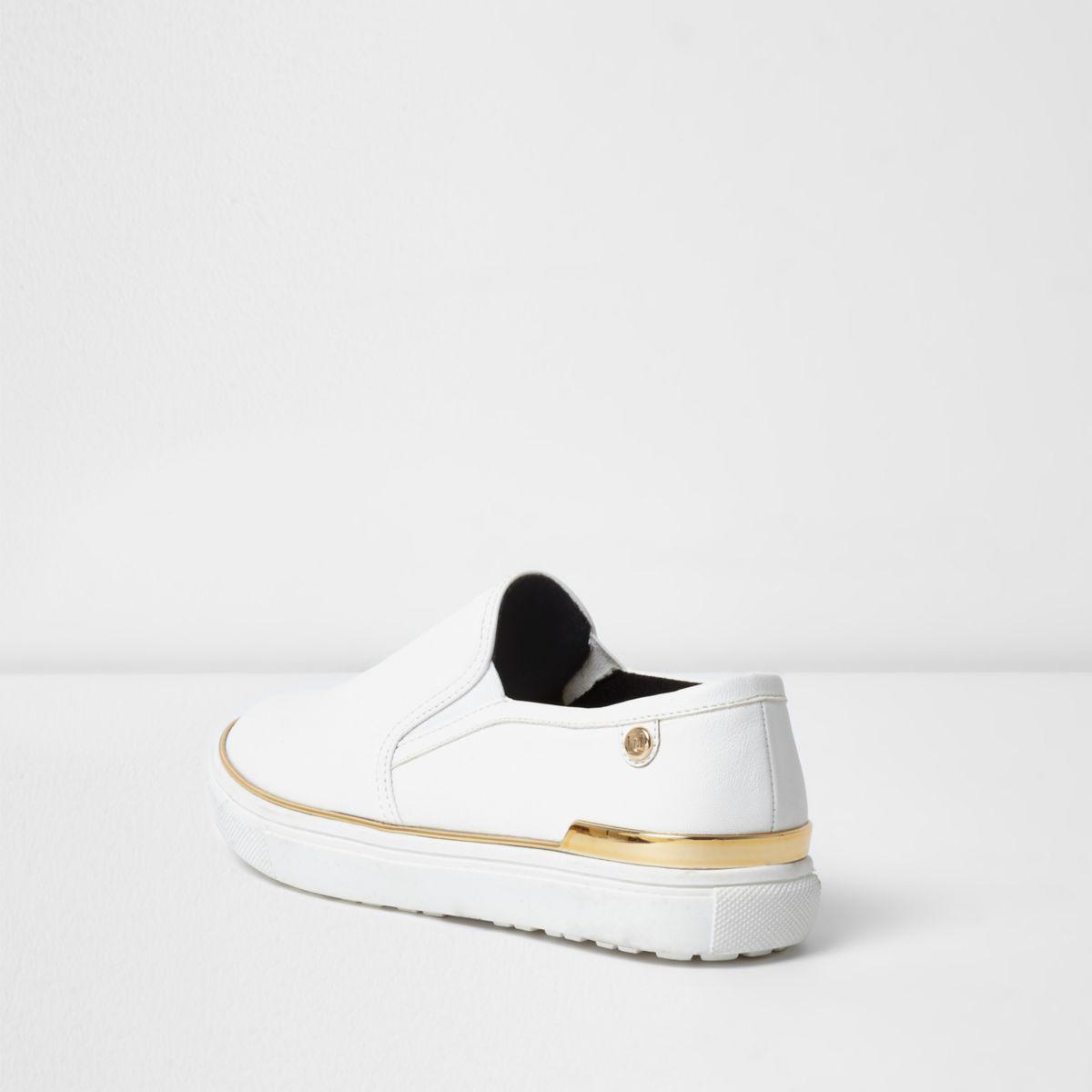 river island white plimsolls