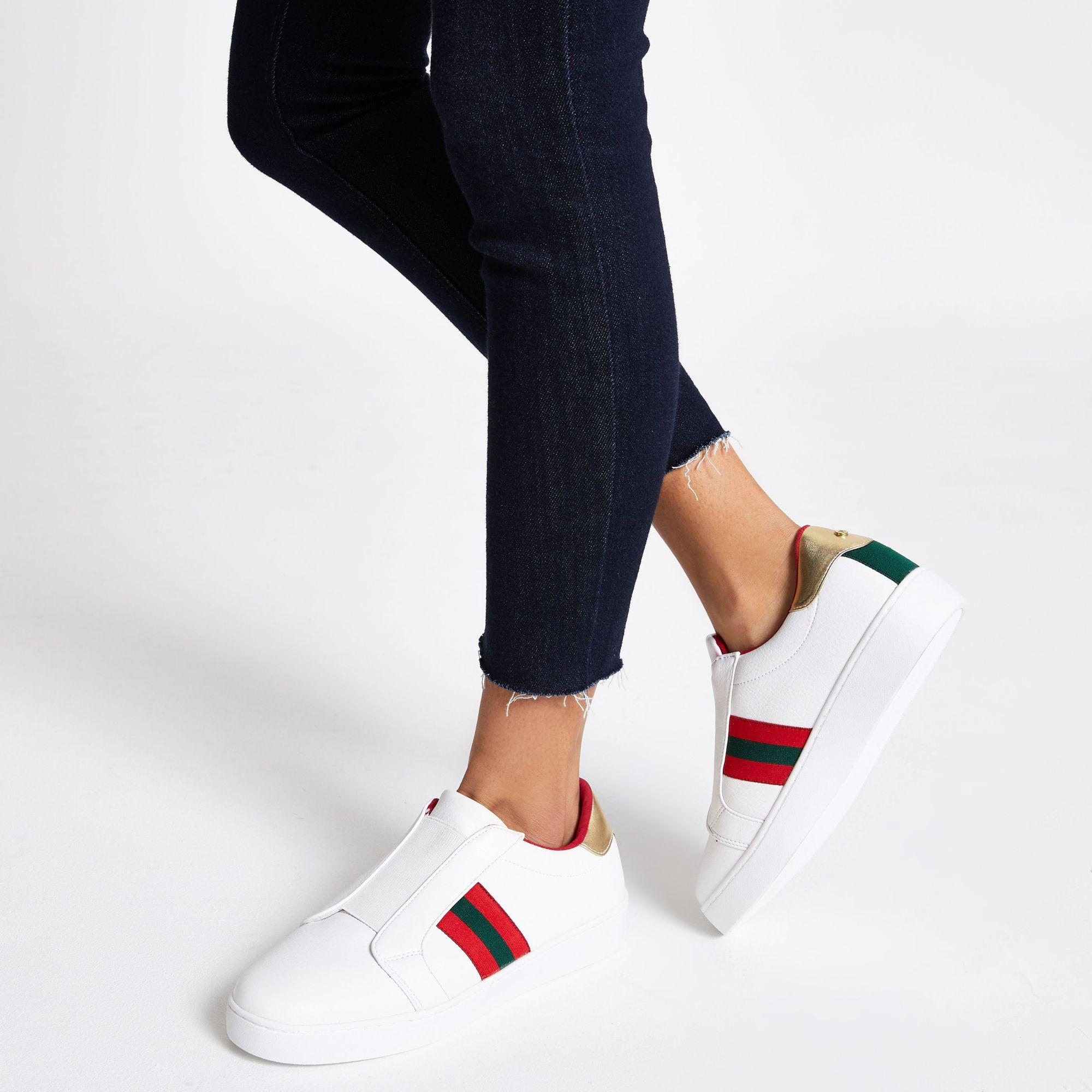 elasticated slip on trainers