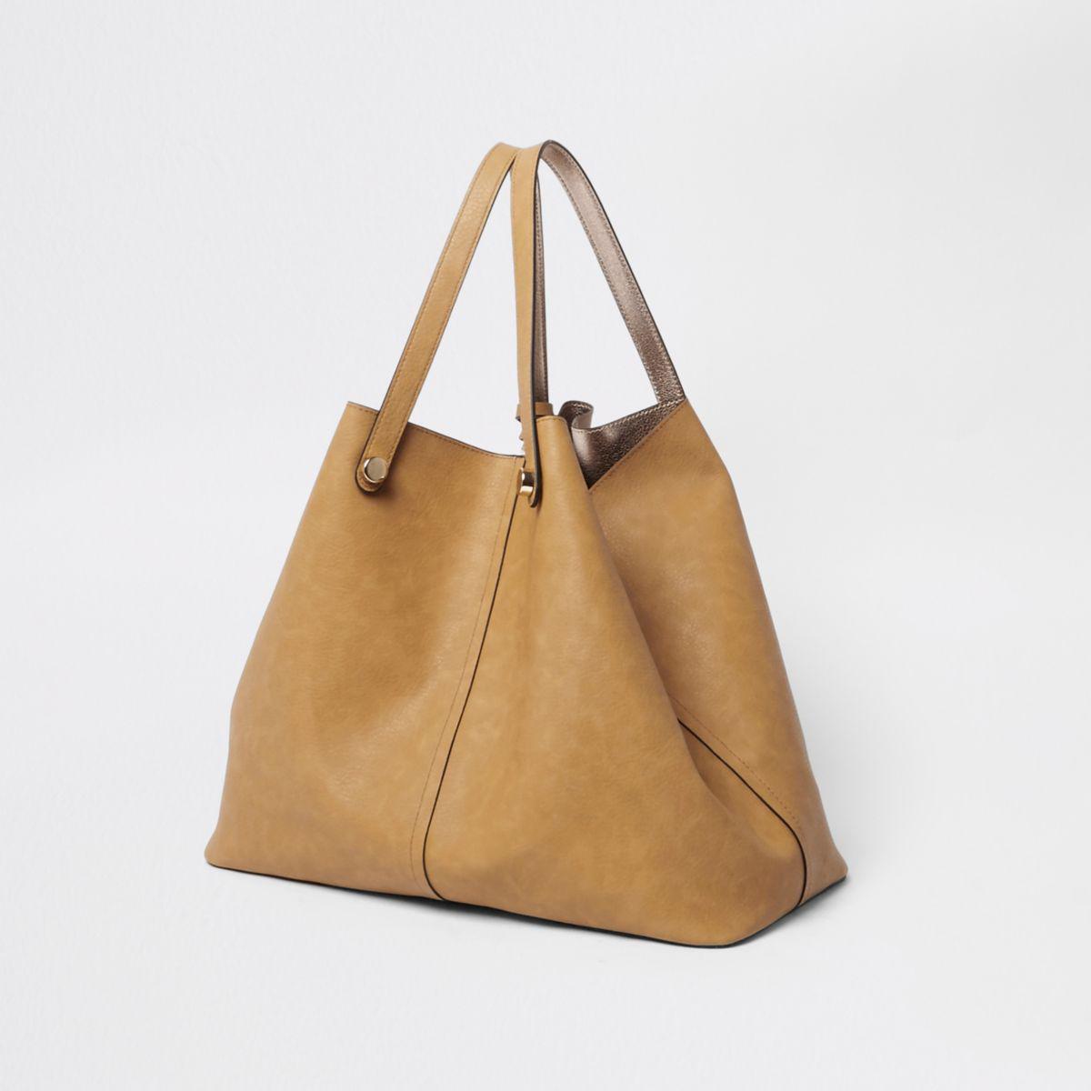 river island rose gold beach bag