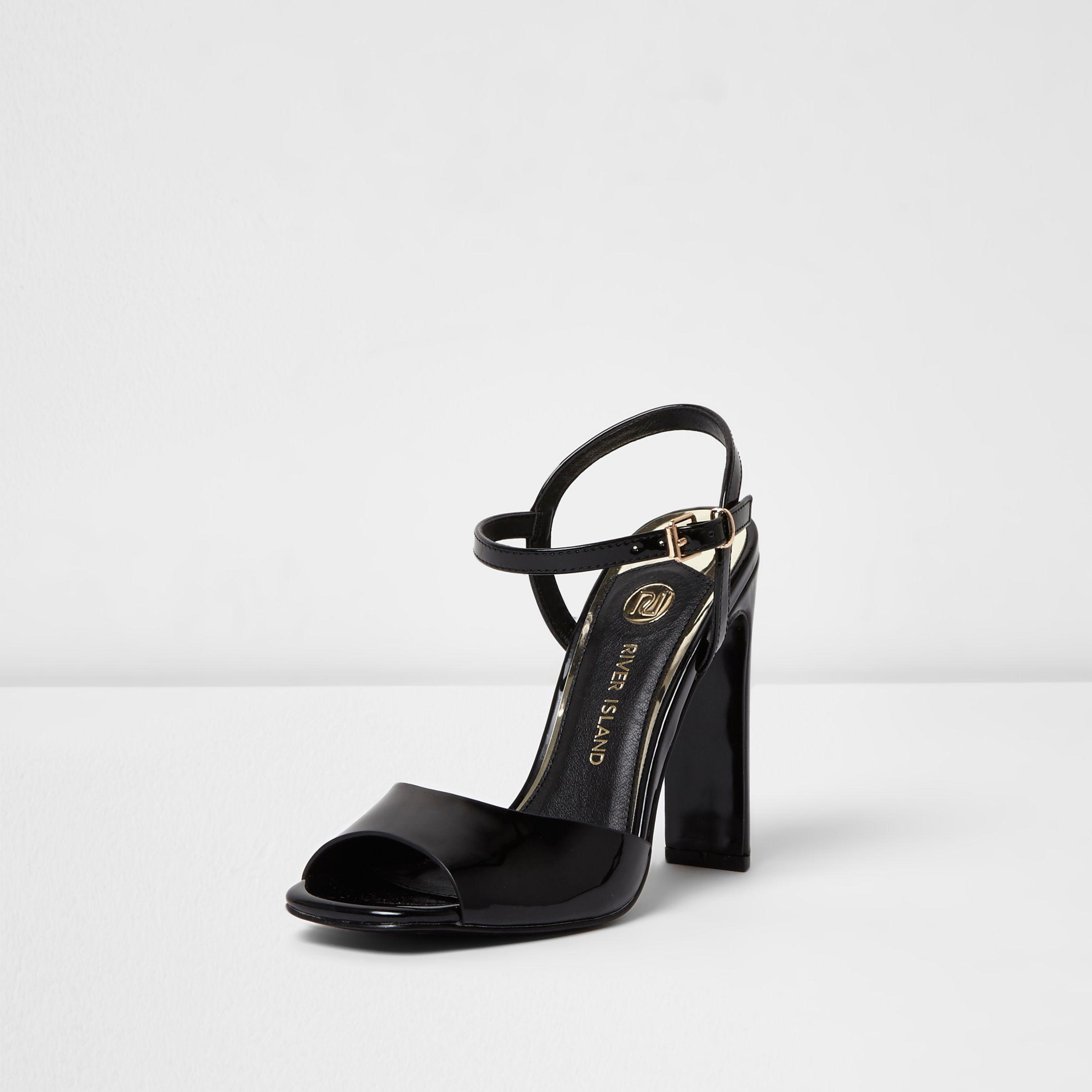 slim block heel sandals