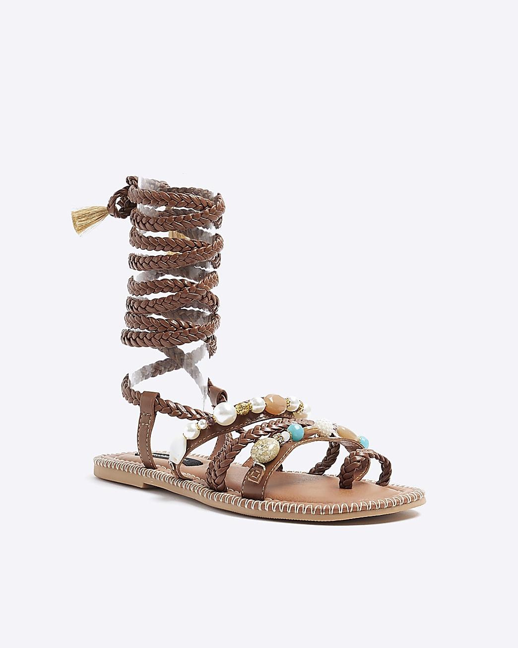 Beaded clearance gladiator sandals