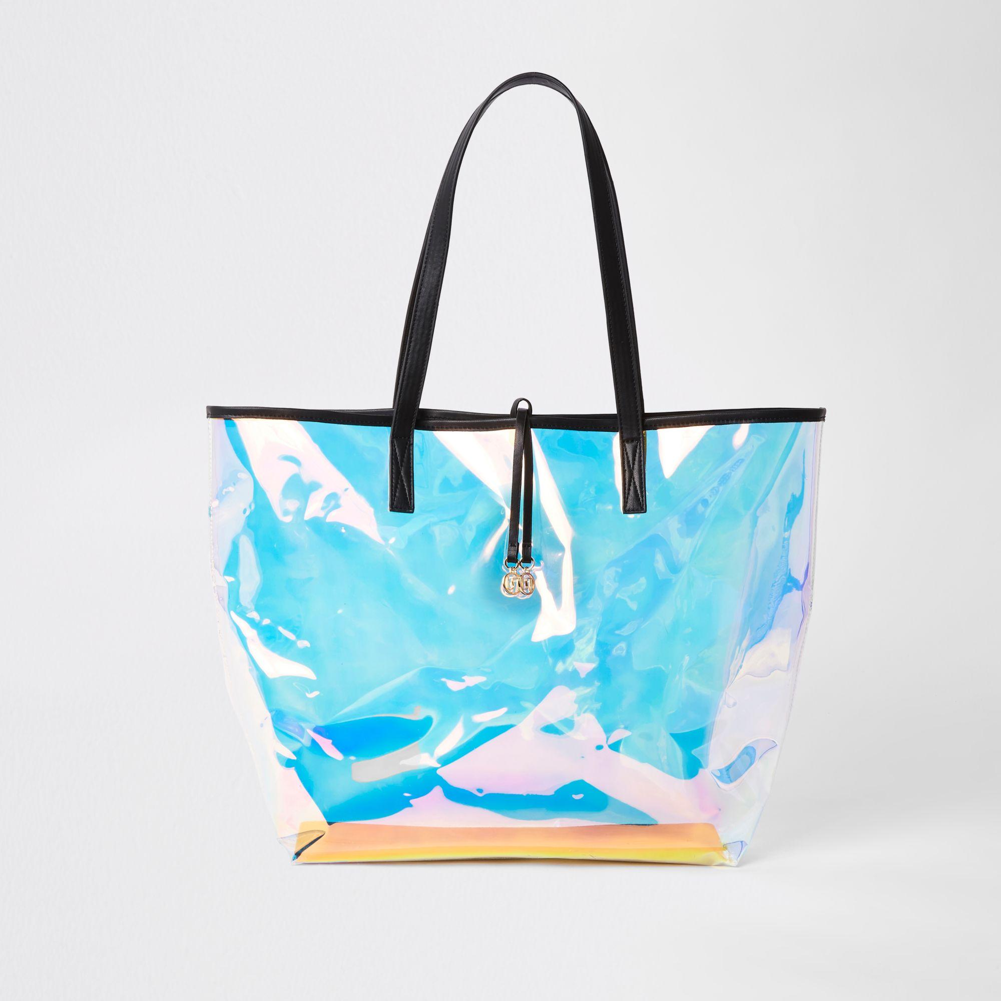 river island clear beach bag