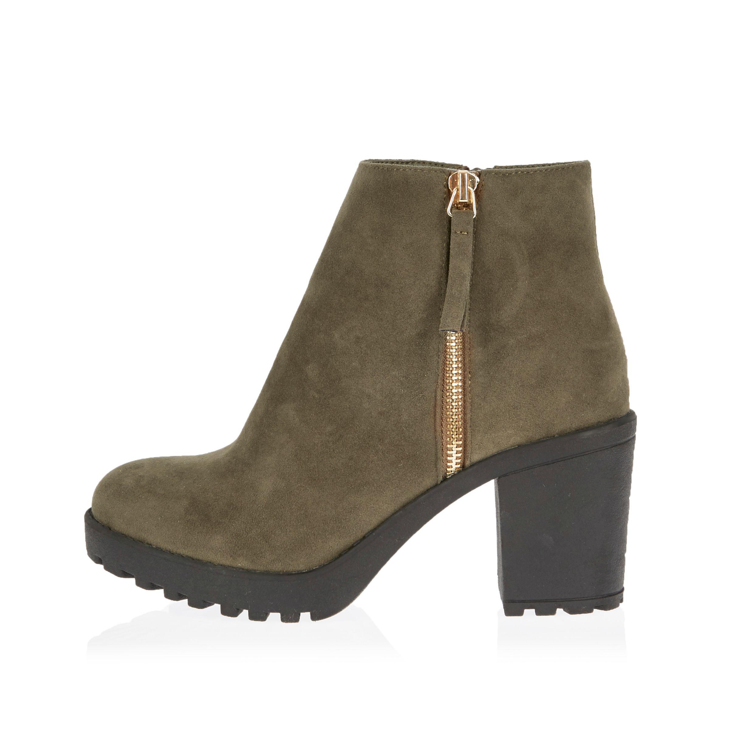River island khaki boots Clearance