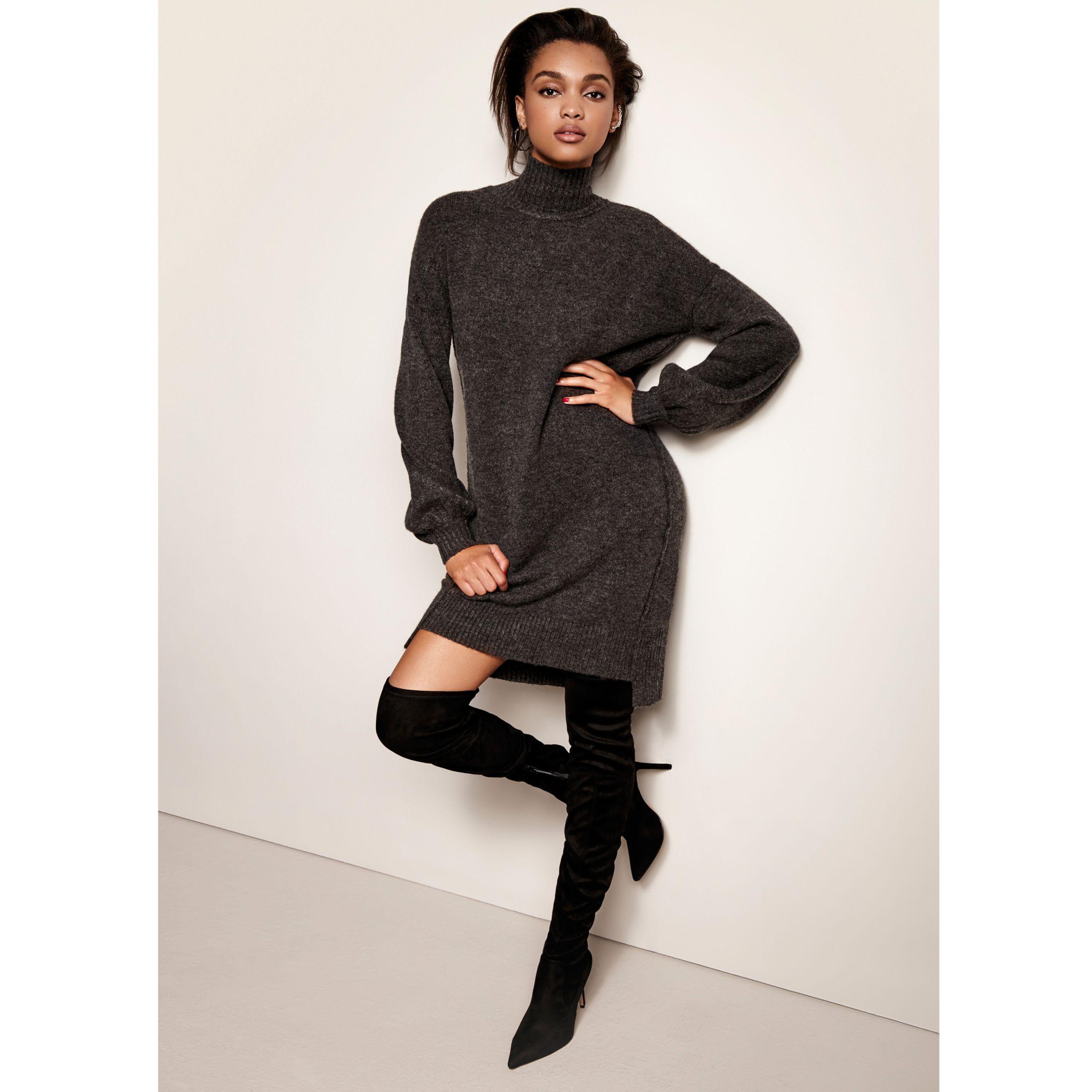 dark grey jumper dress