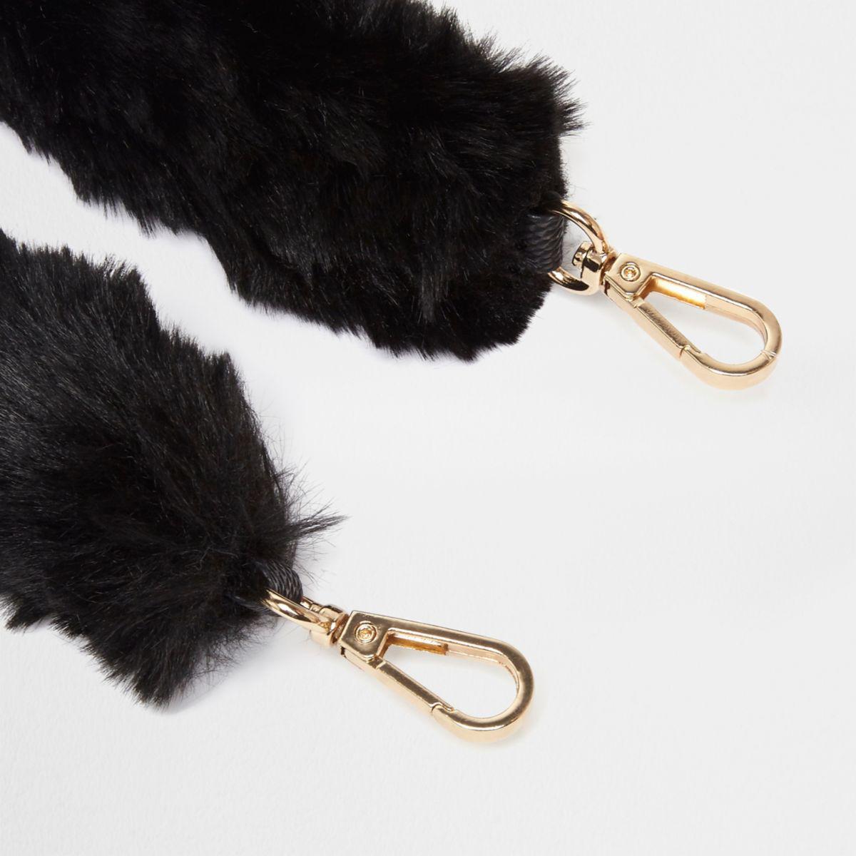 Lyst River Island Black Faux Fur Bag Strap Gallery