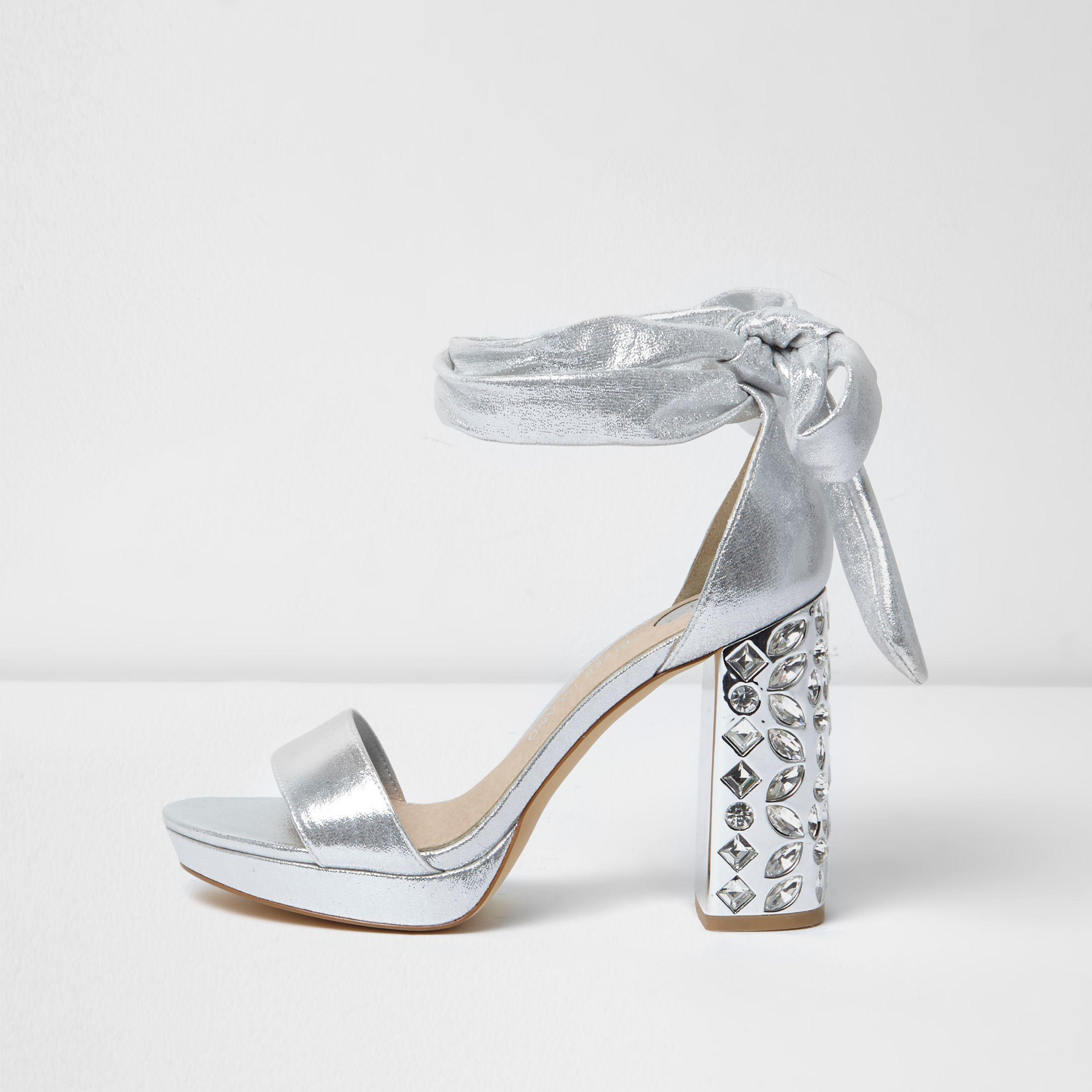 embellished platform heels